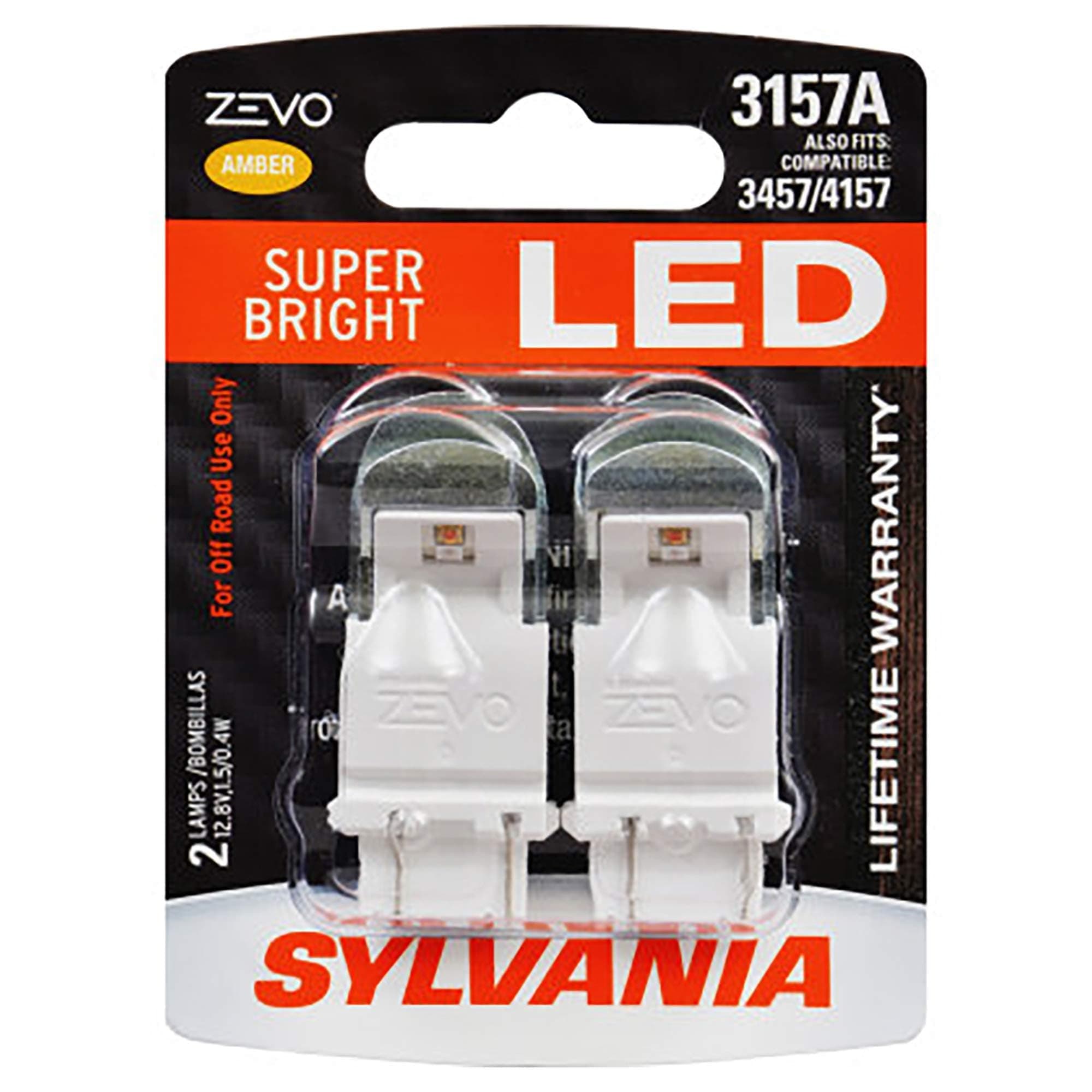 3157 ZEVO LED Amber Bulb - Bright LED Bulb, Ideal for Park and Turn Lights (Contains 2 Bulbs)