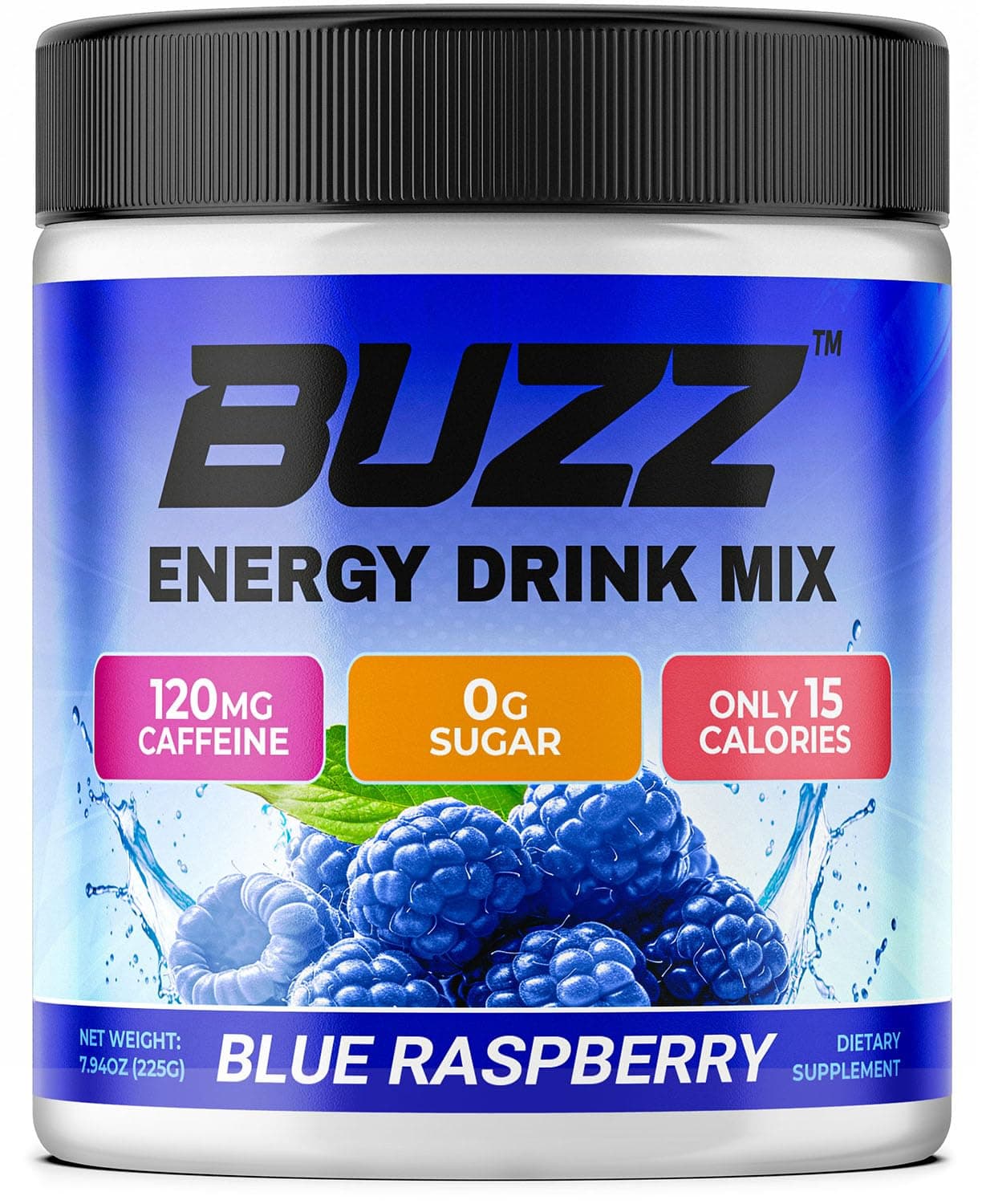 Energy Powder Drink - Energy Boost Drink Mix - Sugar-Free Energy with Antioxidants - Morning Kickstart and Sports Nutrition Endurance Product - 30 Servings, Blue Raspberry, 8 Ounces
