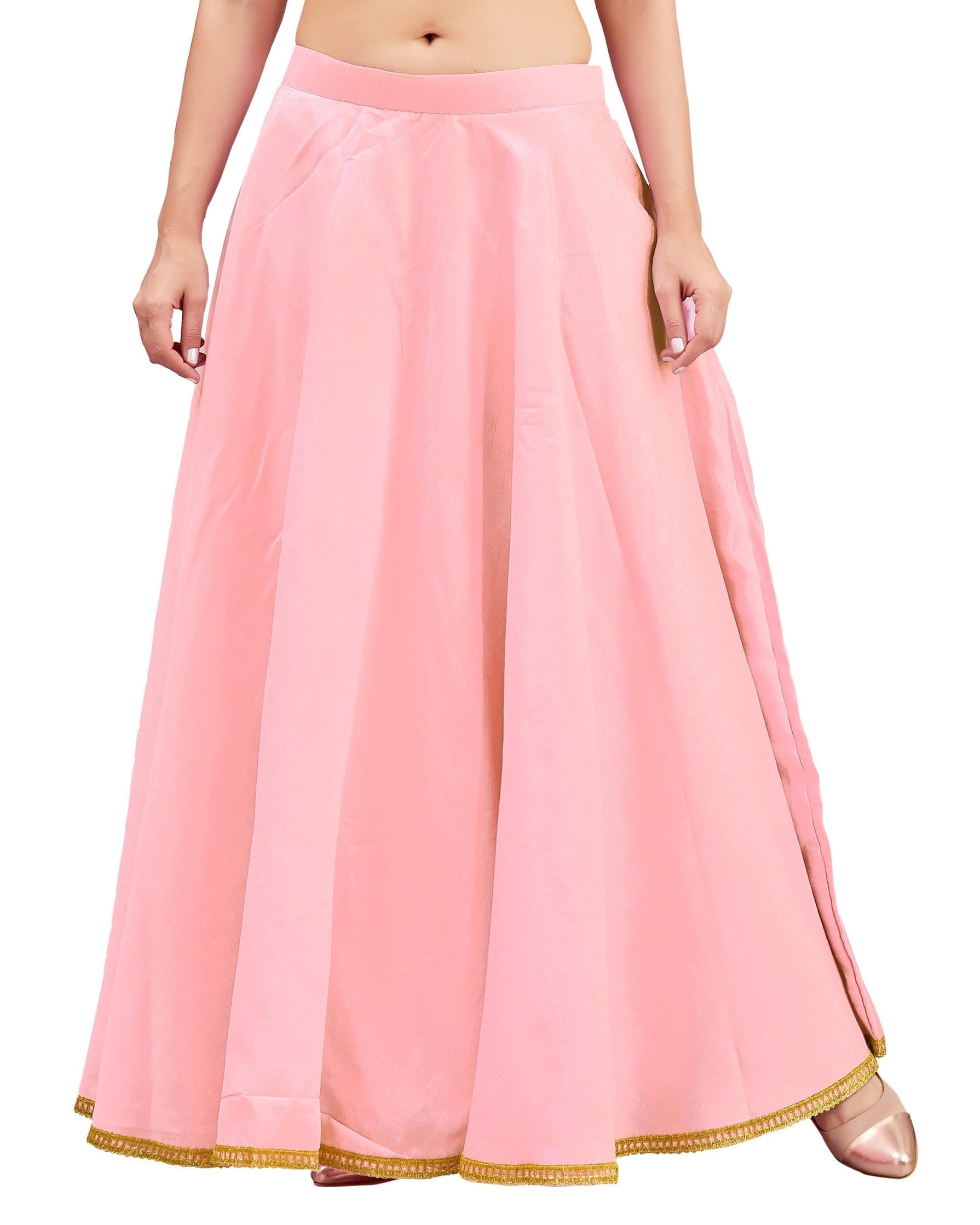 Studio Shringaar Women's Poly Silk Skirt/Lehenga With 8 Meters Maxi Flare (Double Ghera)