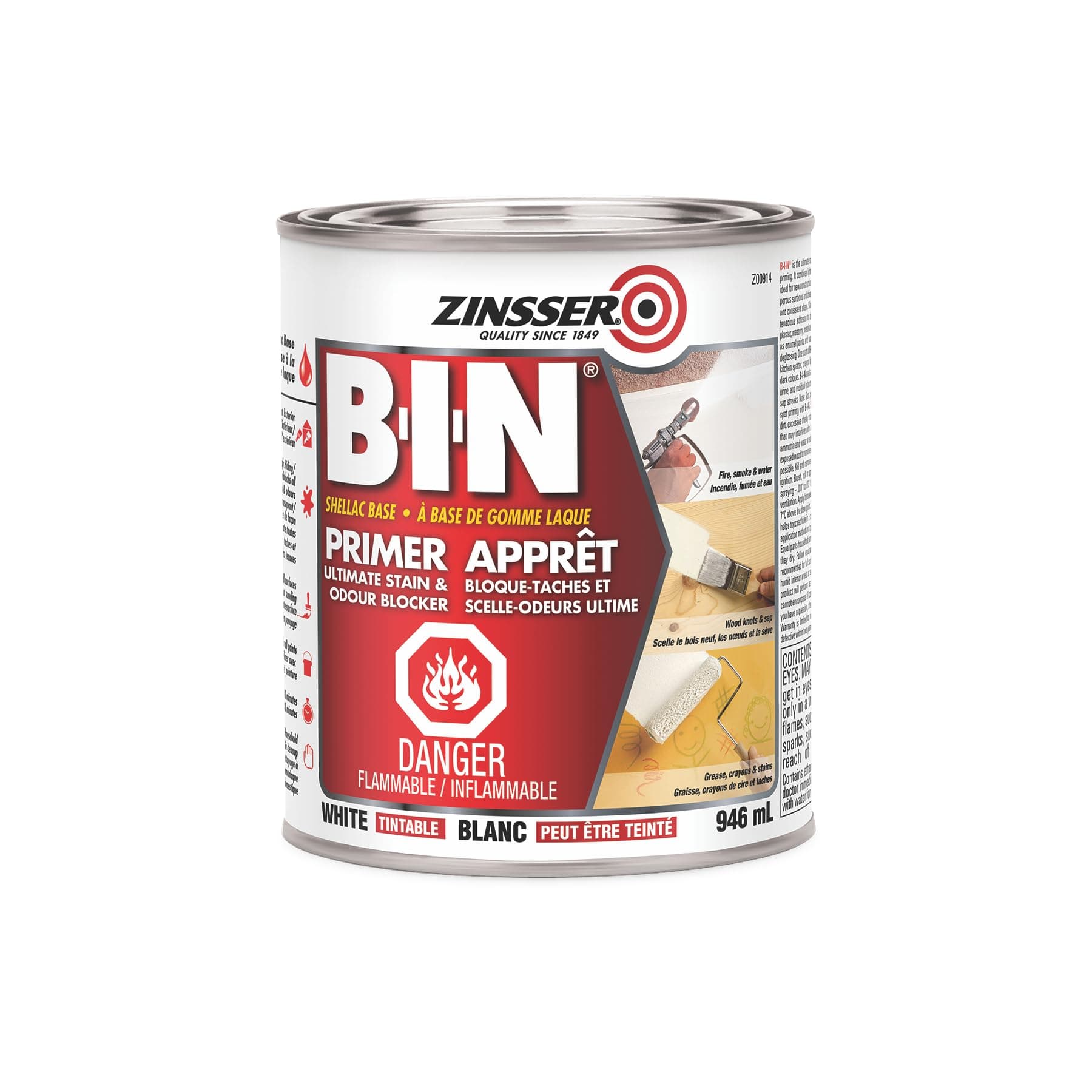 Rustoleum B-I-N Shellac Base Primer & Sealer Stain Killer 00904