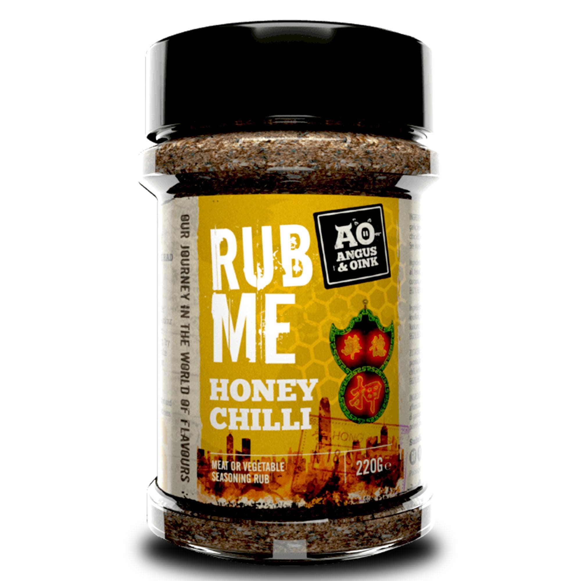 Angus & Oink | Honey Chilli Seasoning | Sweet & Spicy | Perfect for Chicken & Pork | Authentic Chinese Flavour | Gluten-Free & Vegetarian | Oven, Air Fryer & BBQ | 220g