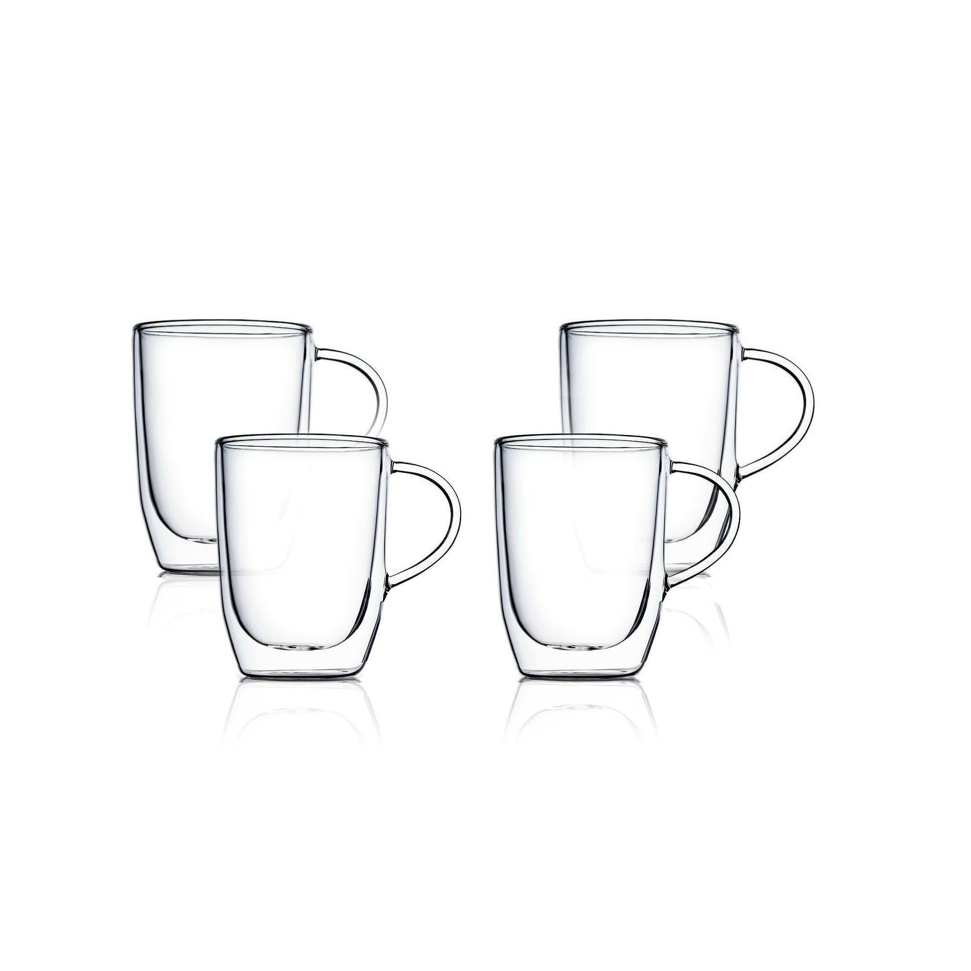 Home Fashions Double Wall Insulated Glasses, Set of 4 (10oz Set-4)