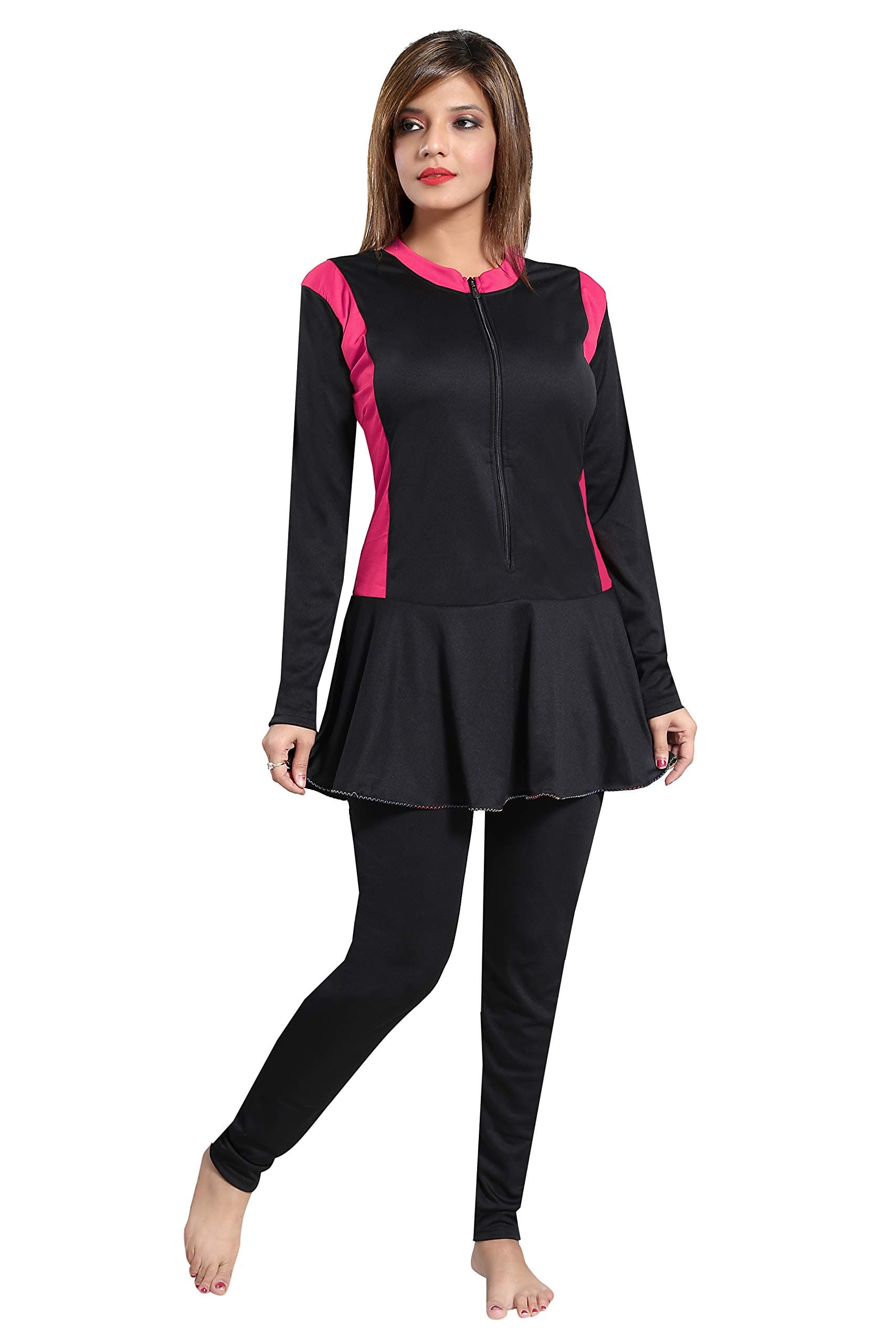 products Full Body Ladies Swimsuit Padded Black_TBlue