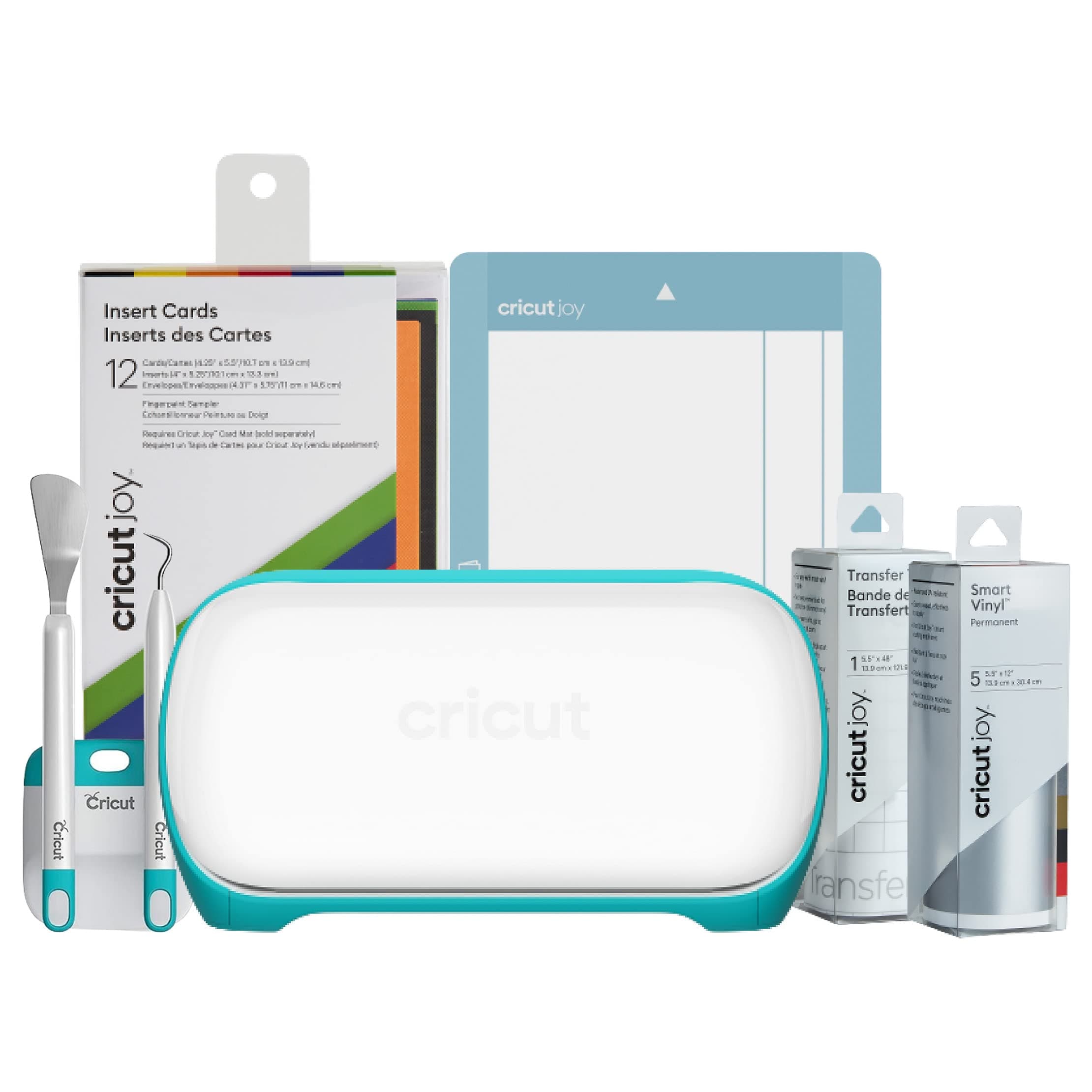 Joy Essential Bundle Includes - Cricut Joy Machine, Joy Smart Vinyl, Joy Insert Cards, Joy Card Mat, 4.5" x 6.25", Joy Starter Tool Set & Joy Transfer Tape - 5.5" x 48