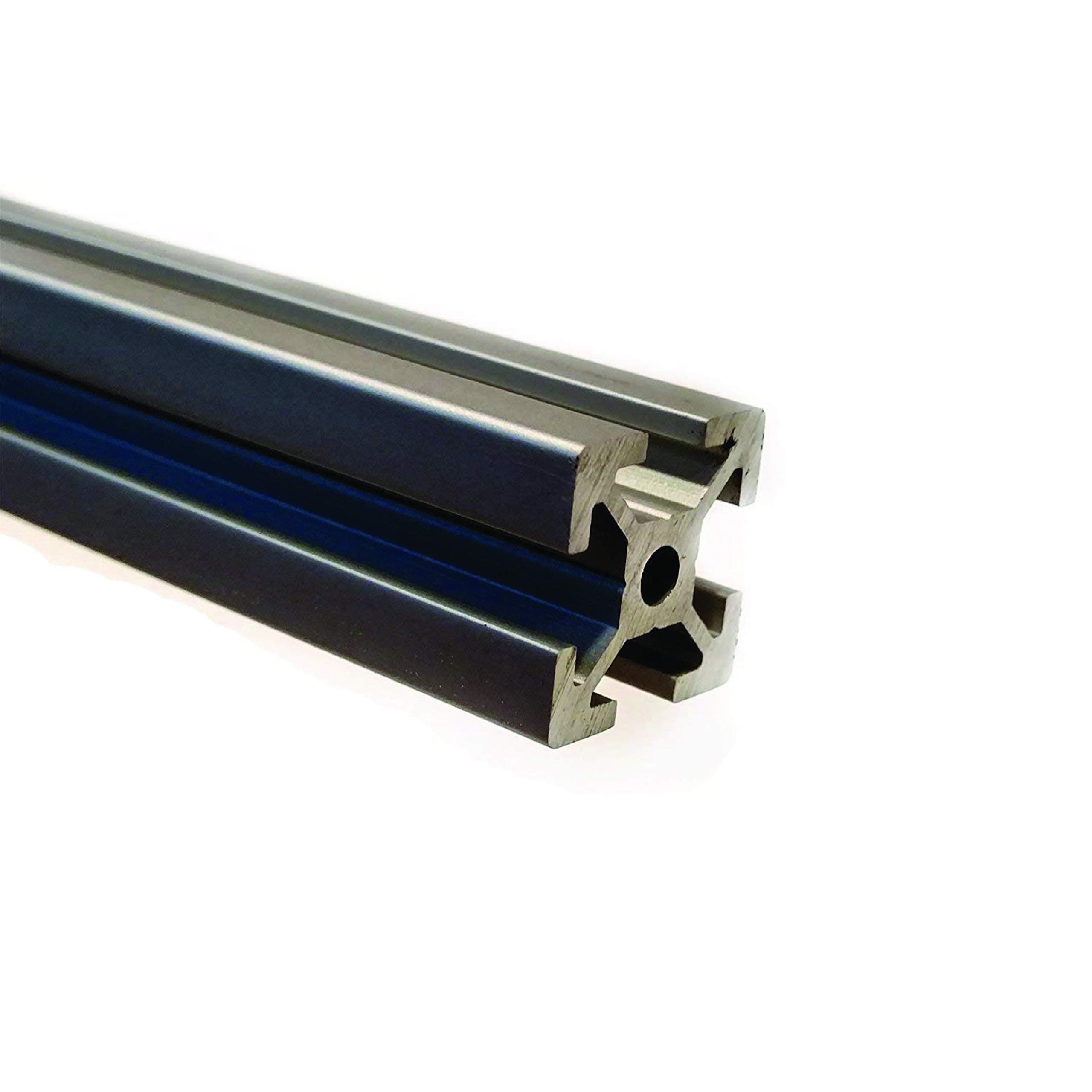 Silver Aluminum Extrusion 48" (1220 mm) Clear Anodize Misumi Series 5 (20mm x 20mm) - Compatible with All 5 Series Fasteners and Accessories - Infinitely Adjustable for Fast Prototyping - 4 Pack