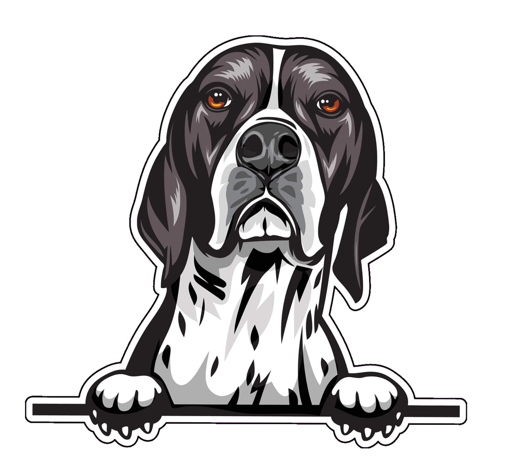WickedGoodzWickedGoodz English Pointer Vinyl Decal - Dog Breed Bumper Sticker - for Laptops Tumblers Windows Cars Trucks Walls