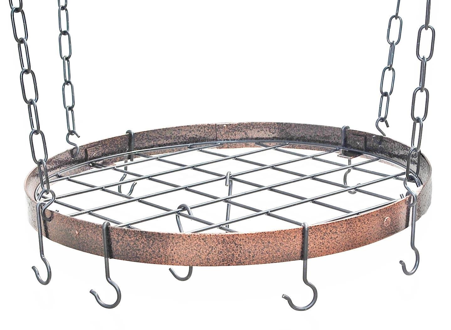 Rogar 8043 Gourmet 20" Round Pot Rack with Grid