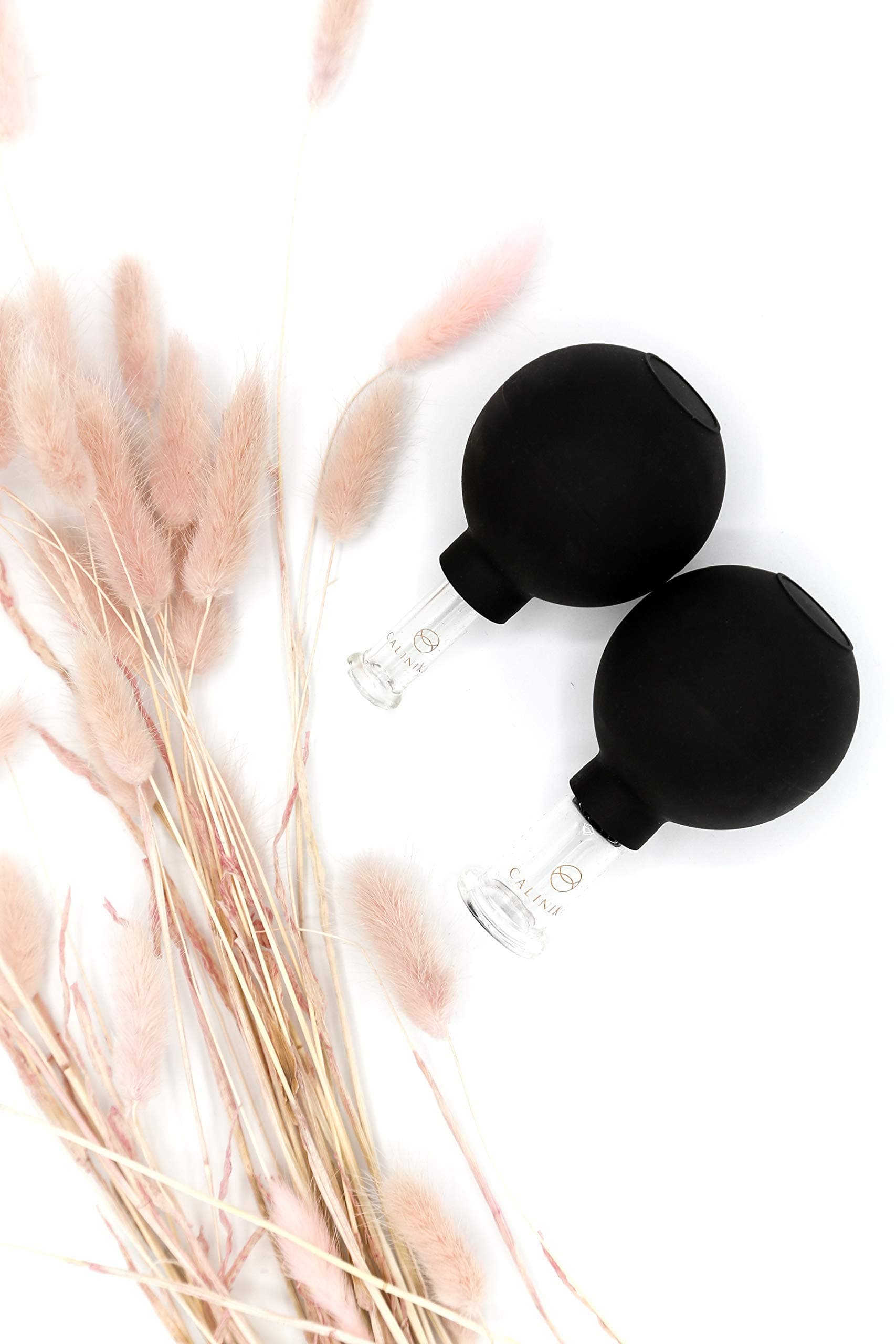 Silicone Facial Cupping Set by Calinika| Glass Vacuum Therapy Massage Cups |for Lymph and blood circulation | facelift | Wrinkles