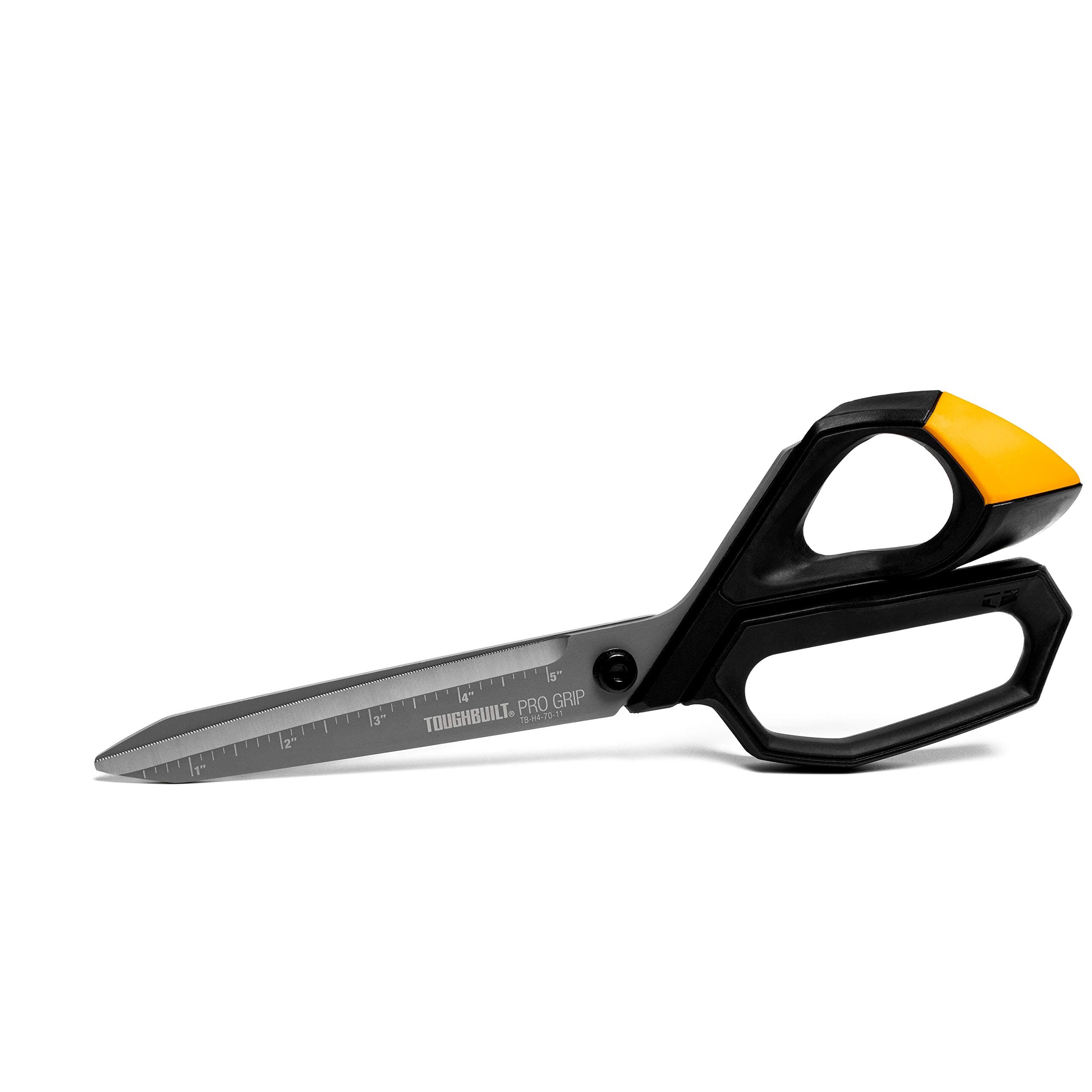Pro Grip Jobsite Scissors - 5 in Titanium Coated Stainless Steel Blades - (TB-H4-70-11)