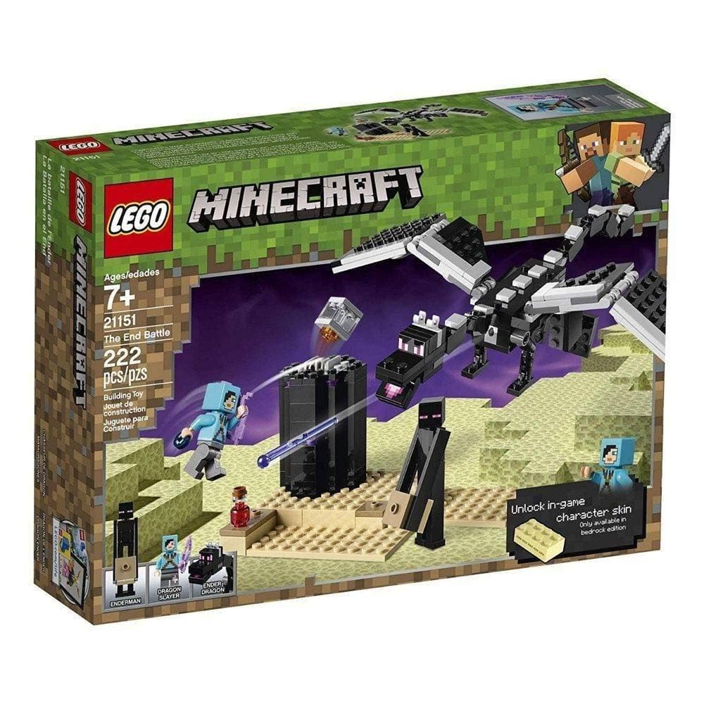 Minecraft The End Battle 21151 Ender Dragon Building Kit includes Dragon Slayer and Enderman Toy Figures for Dragon Fighting Adventures (222 Pieces)