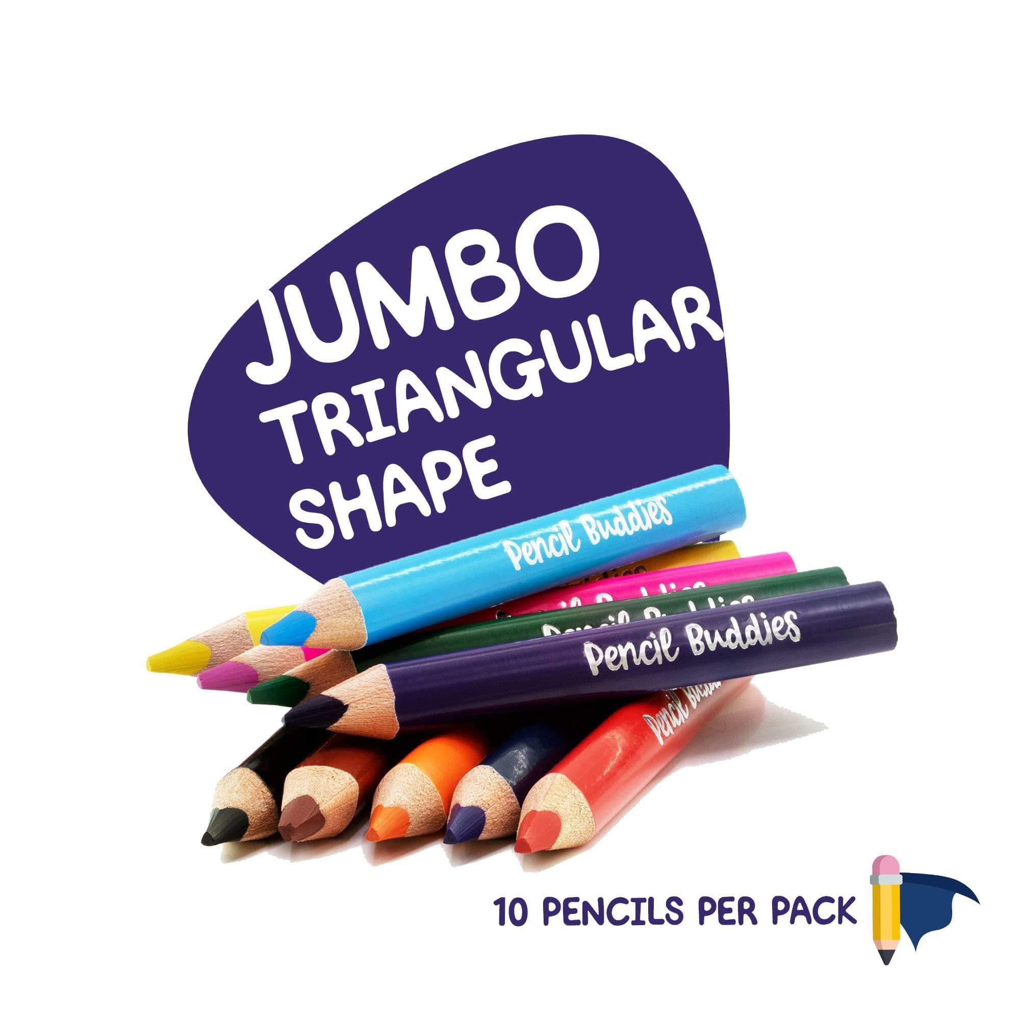 Colored Jumbo Pencils for Kids (2x 8 Packs)
