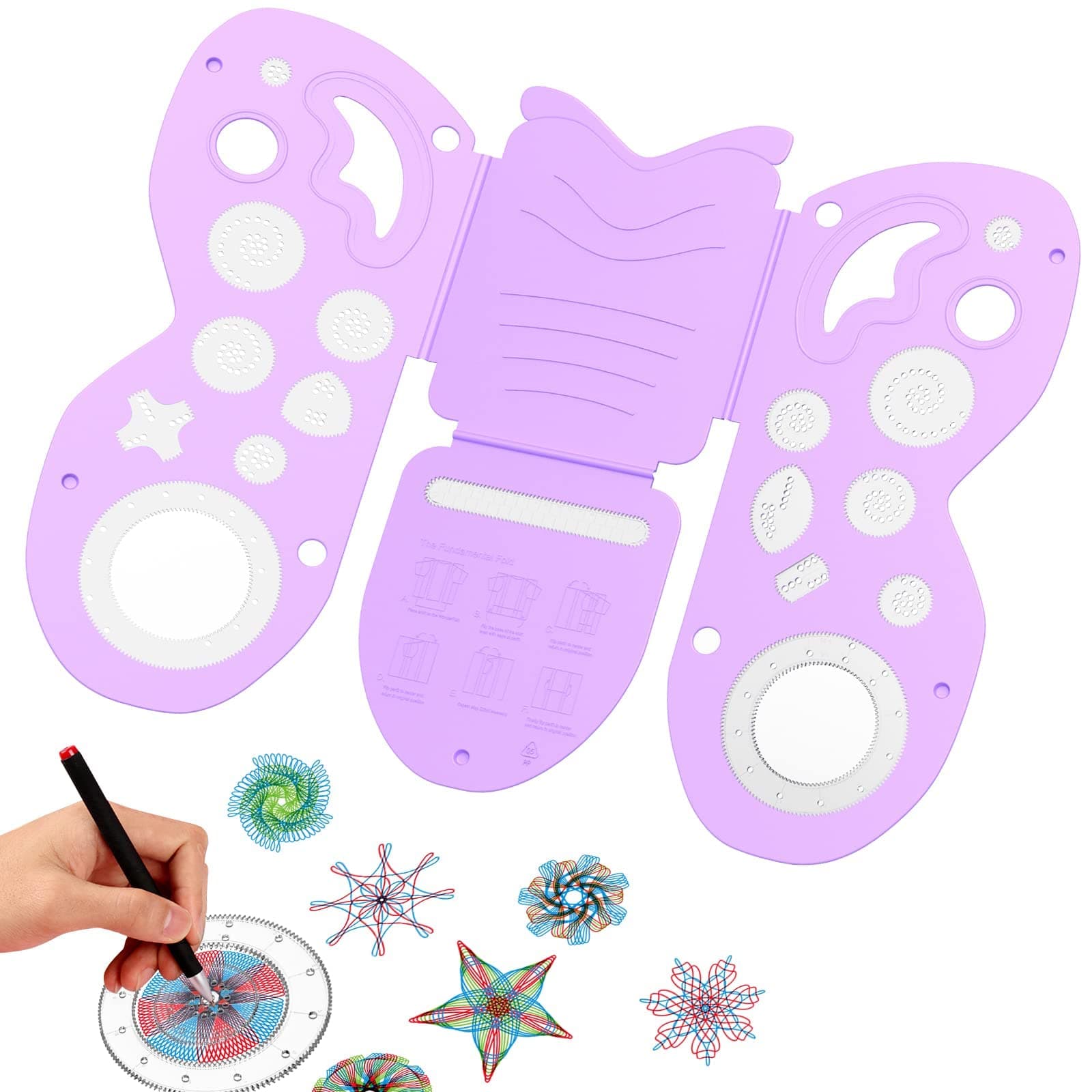 Shirt Folding Board Kids Shirt Folder with Original Deluxe Set Durable Plastic Laundry Folders Purple