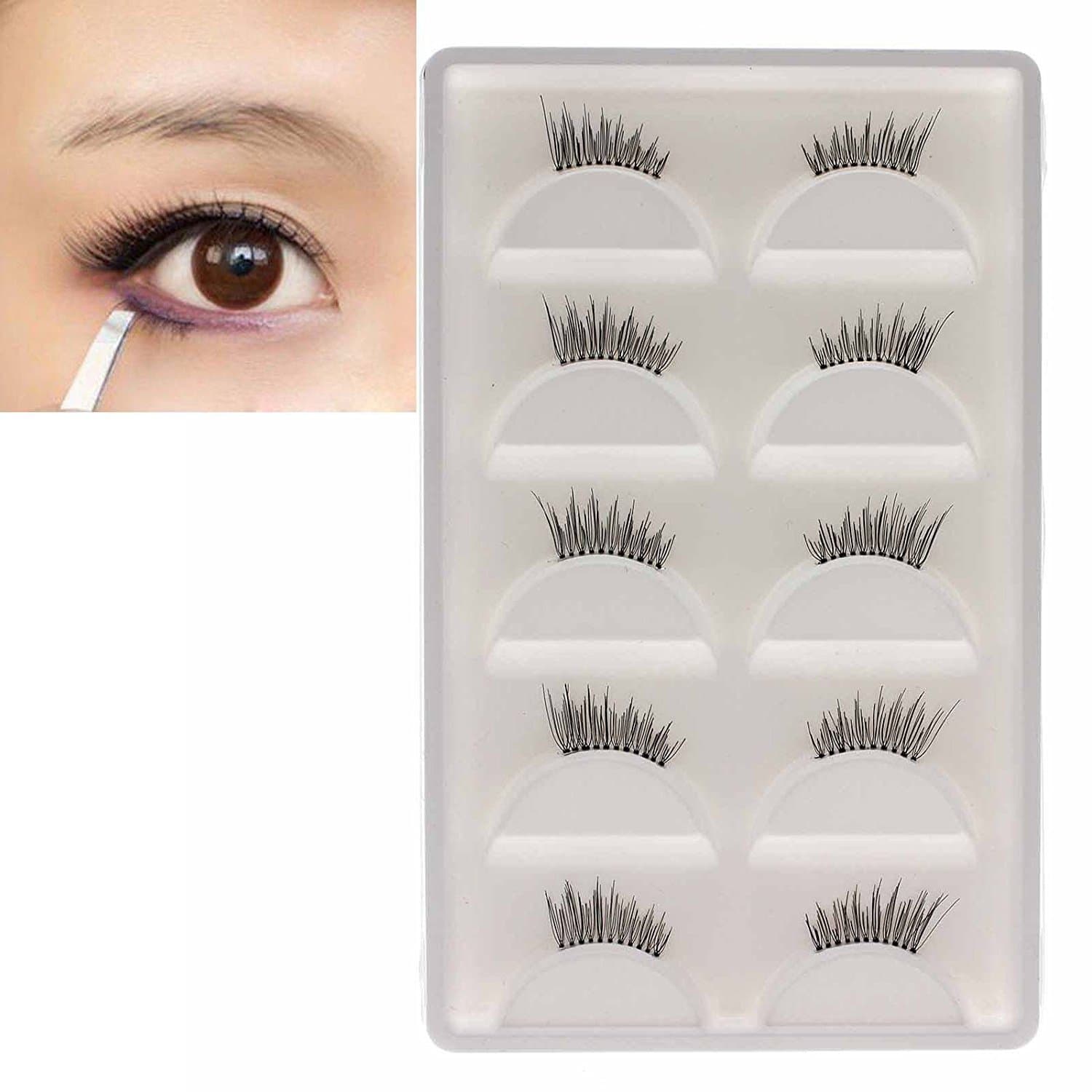 Naisicantar Women Handmade Upper Half False Long Eyelashes Eye Lashes Cosmetic Makeup Beauty Tool
