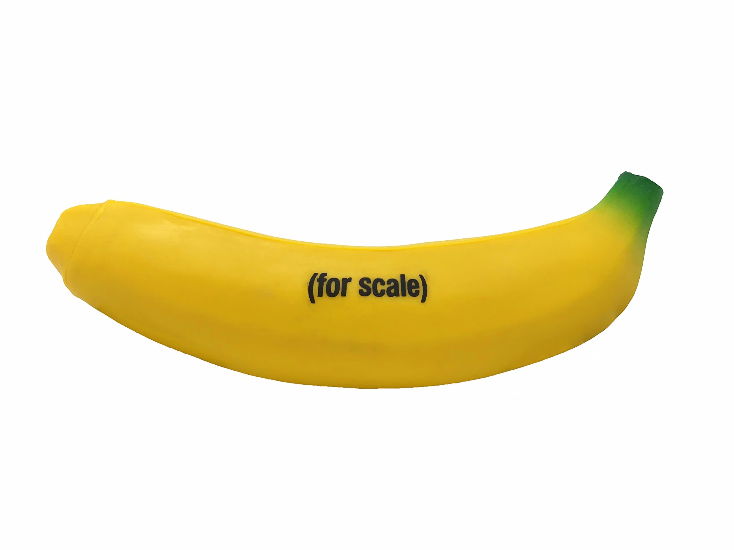 The Official Banana for Scale by Citadel Black - Stress Relief Toy, Stretchy Glue-Sand Filled Rubber Banana, Full Sized 7 inch Squishy Banana