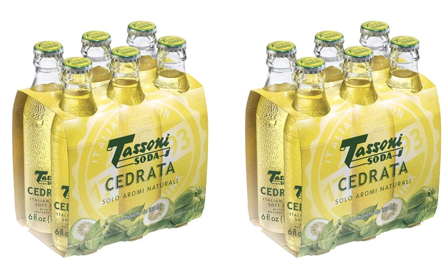 Tassoni: "Cedrata"Cedrata" Italian Citron Juice Soda - 12 Pack of 180ml - 6fl.oz [ Italian Import ]