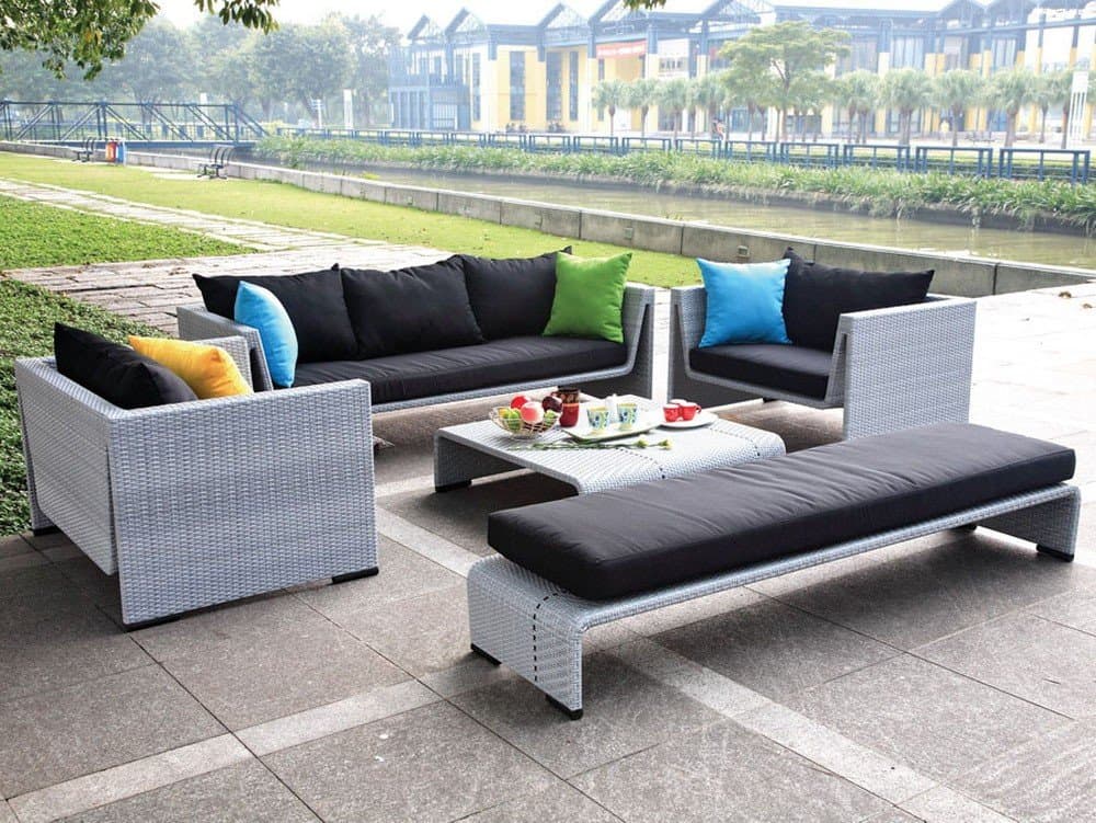 Modern Outdoor Gray Sofa Set