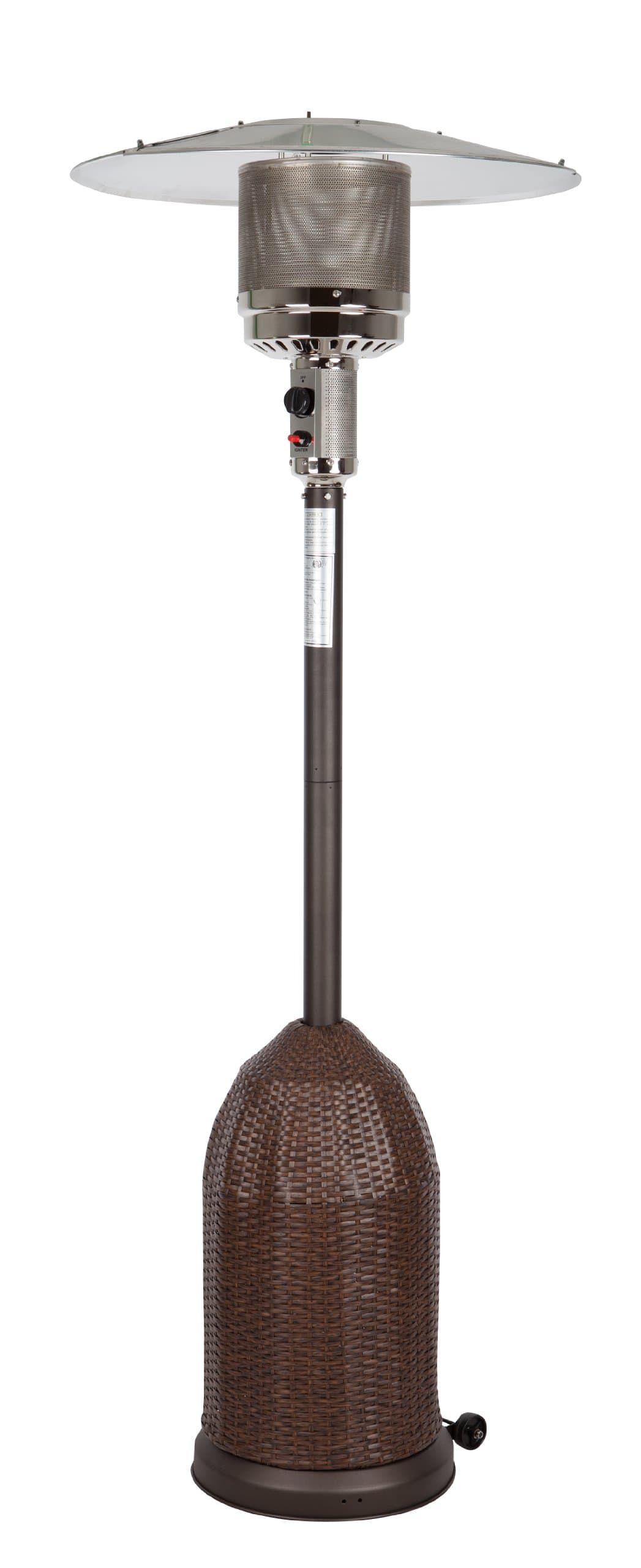 Fire Sense 60763 All Weather Wicker Patio Heater, Mocha