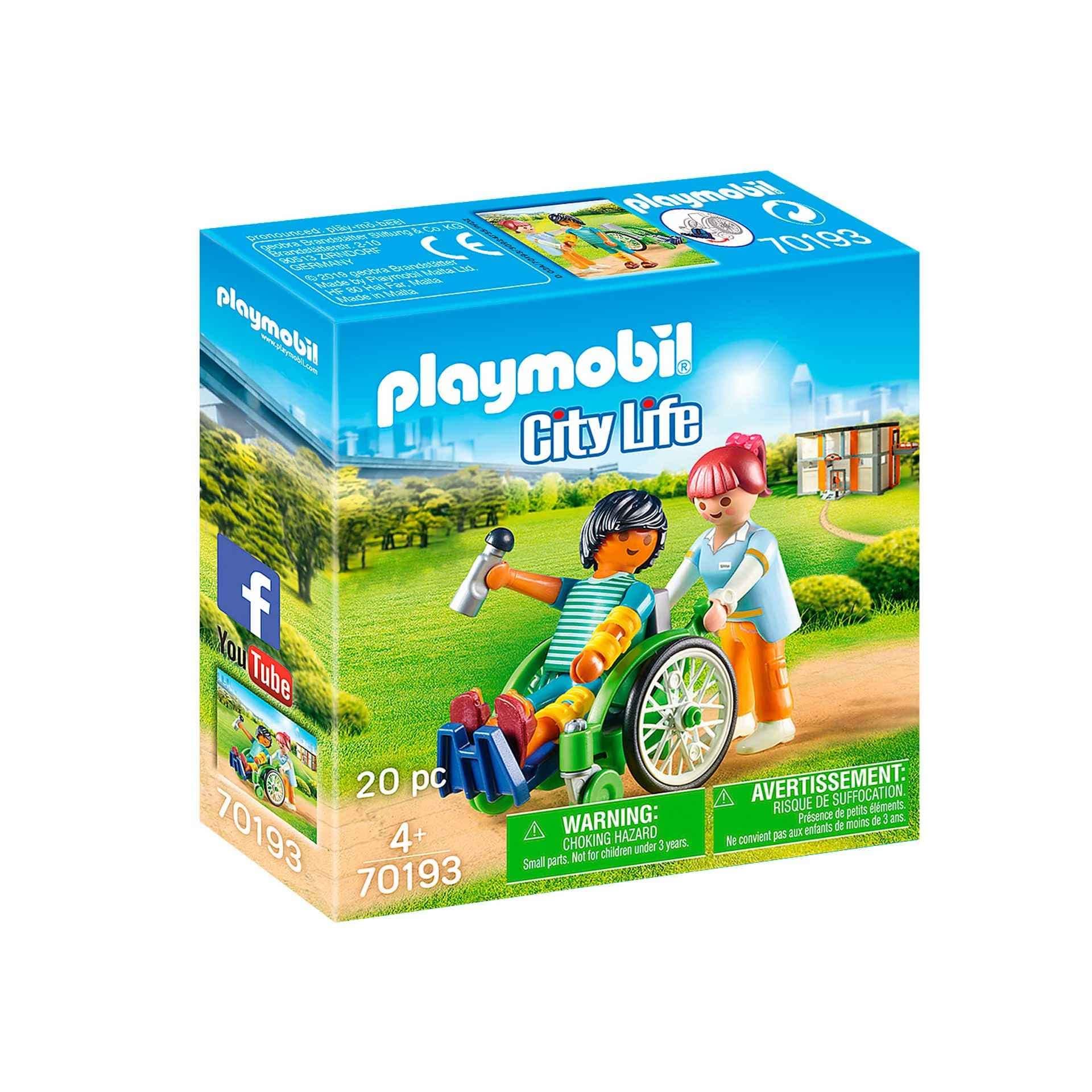 70193 City Life Hospital Patient in WheelchAir, for Children Ages 4+, Fun Imaginative Role-Play, PlaySets Suitable for Children Ages 4+