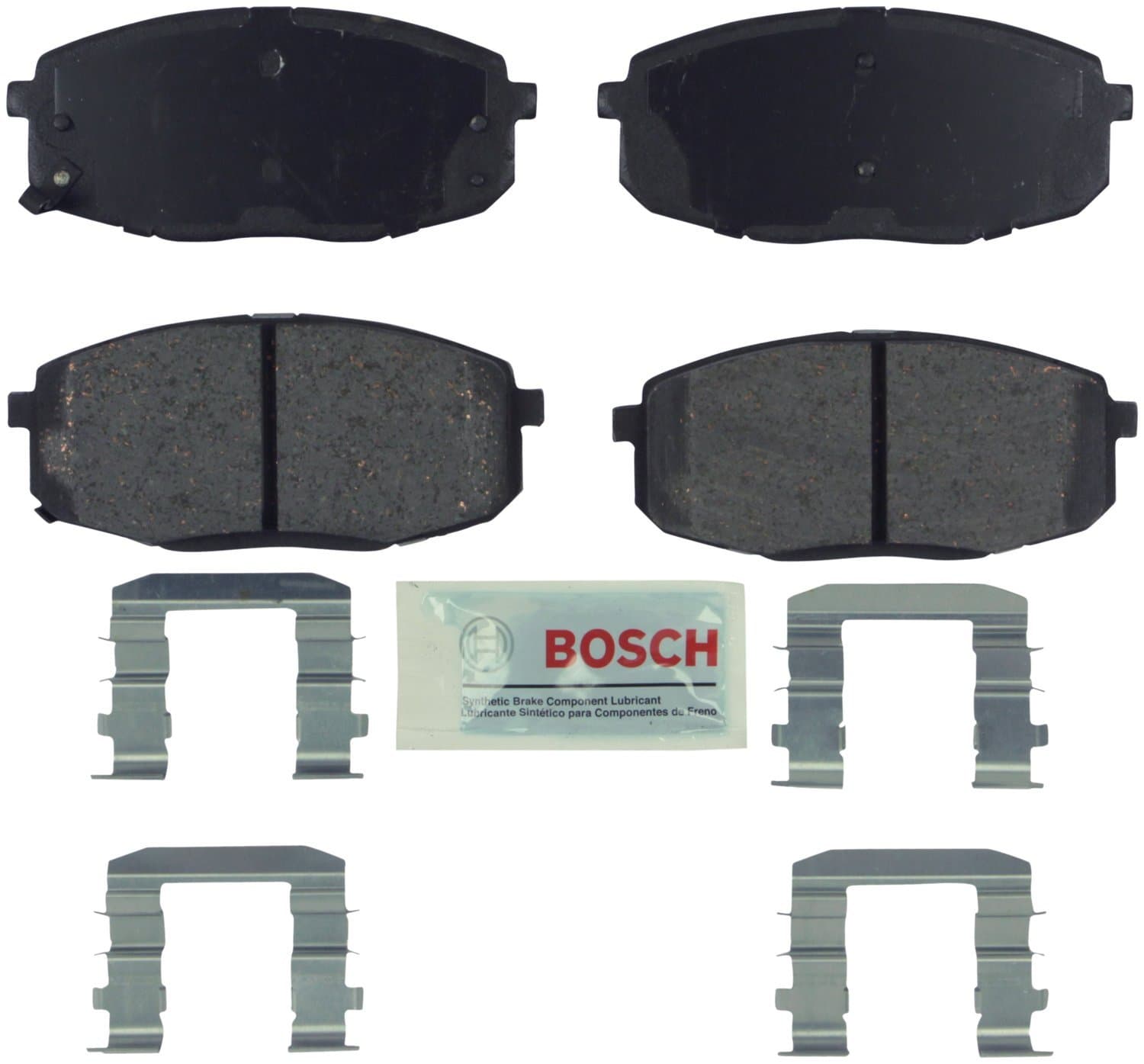 BOSCH BE1397H Blue Ceramic Disc Brake Pad Set With Hardware - Compatible With Select Hyundai Elantra; Kia Forte, Forte Koup, Forte5, Soul; FRONT