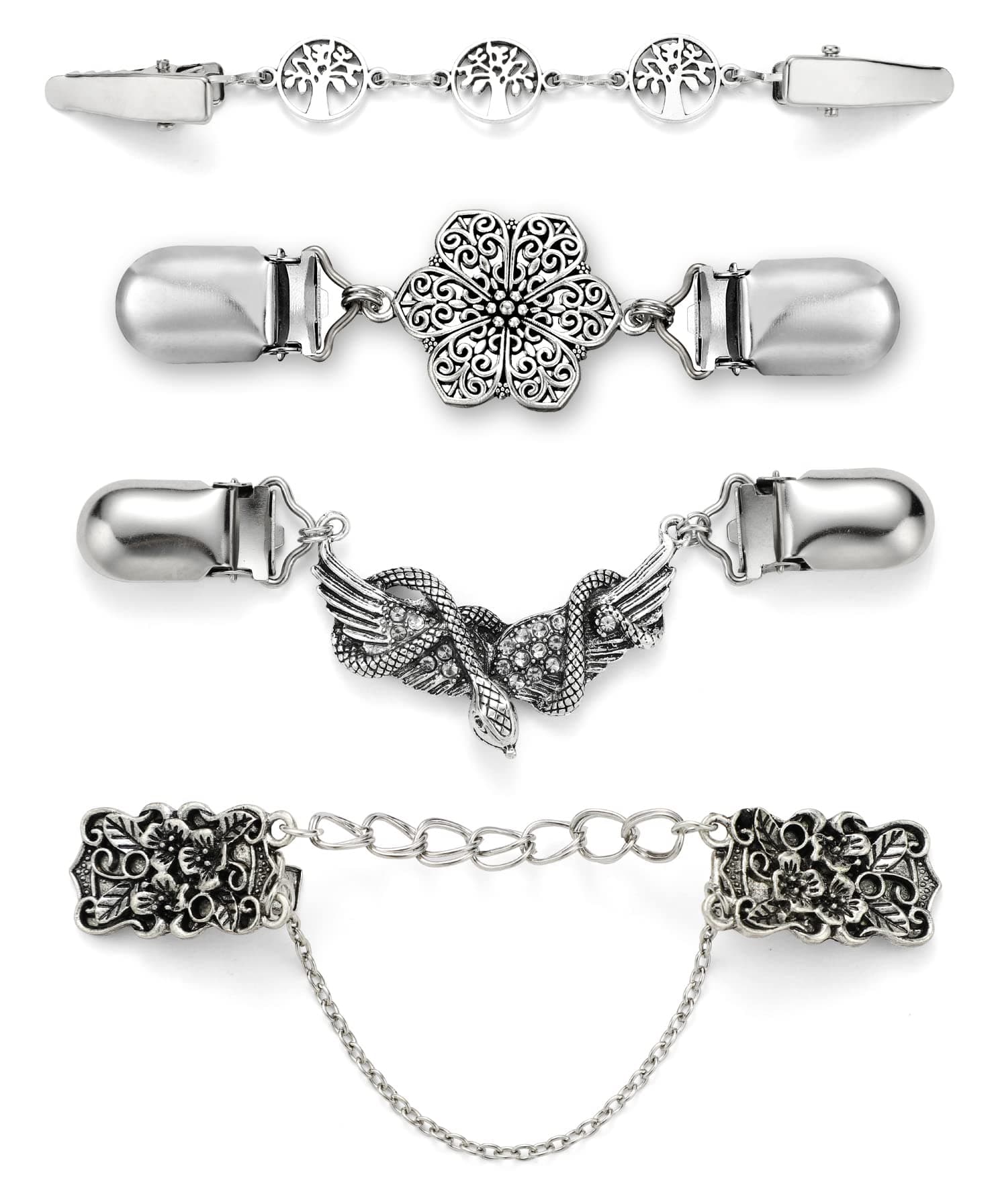 YunZhSweater Collar Clip Retro Cardigan Clip Shawl Clips Dresses Shawl Clip for Women Girls