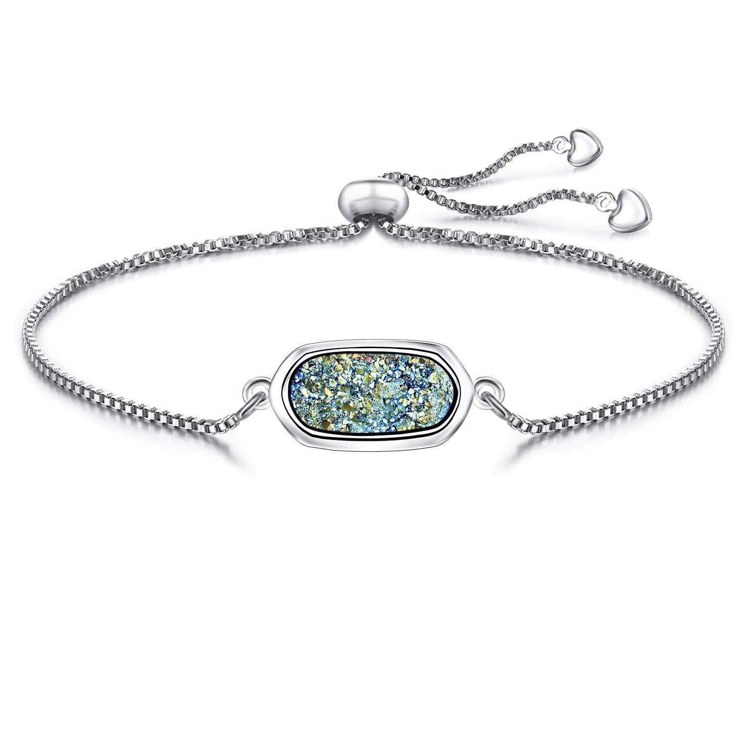 WISHMISS Sweet 16 Gifts for Girls, 16th birthday gifts for girls, 925 Sterling Silver Two Circle Interlocking for 16 Year Old Girls (green)