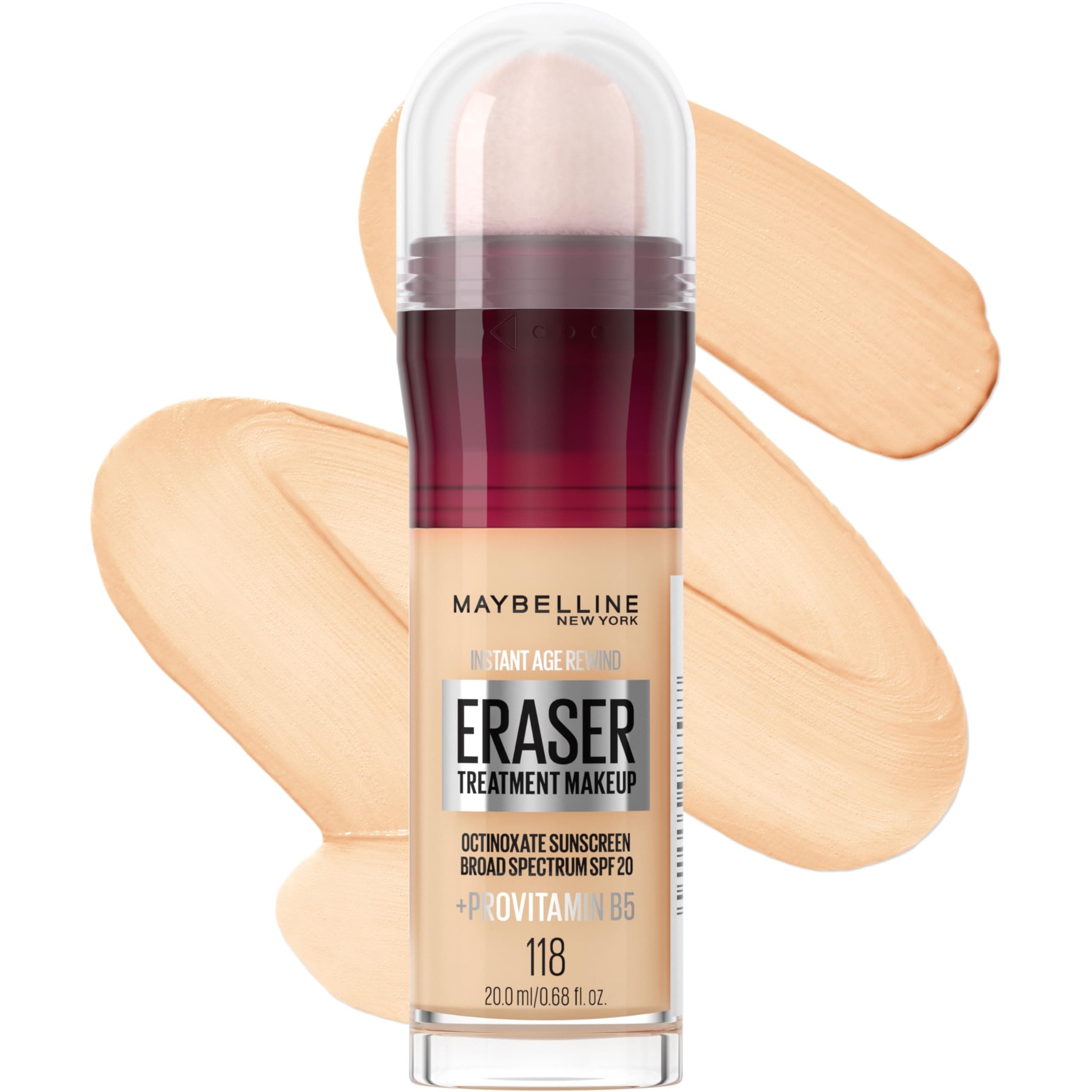 Maybelline Maybelline Instant Age Rewind Eraser Foundation with SPF 20 and Moisturising Cream with Provitamin B5, 1 Piece, 118 0.68 oz Liquid (Pack of 1)