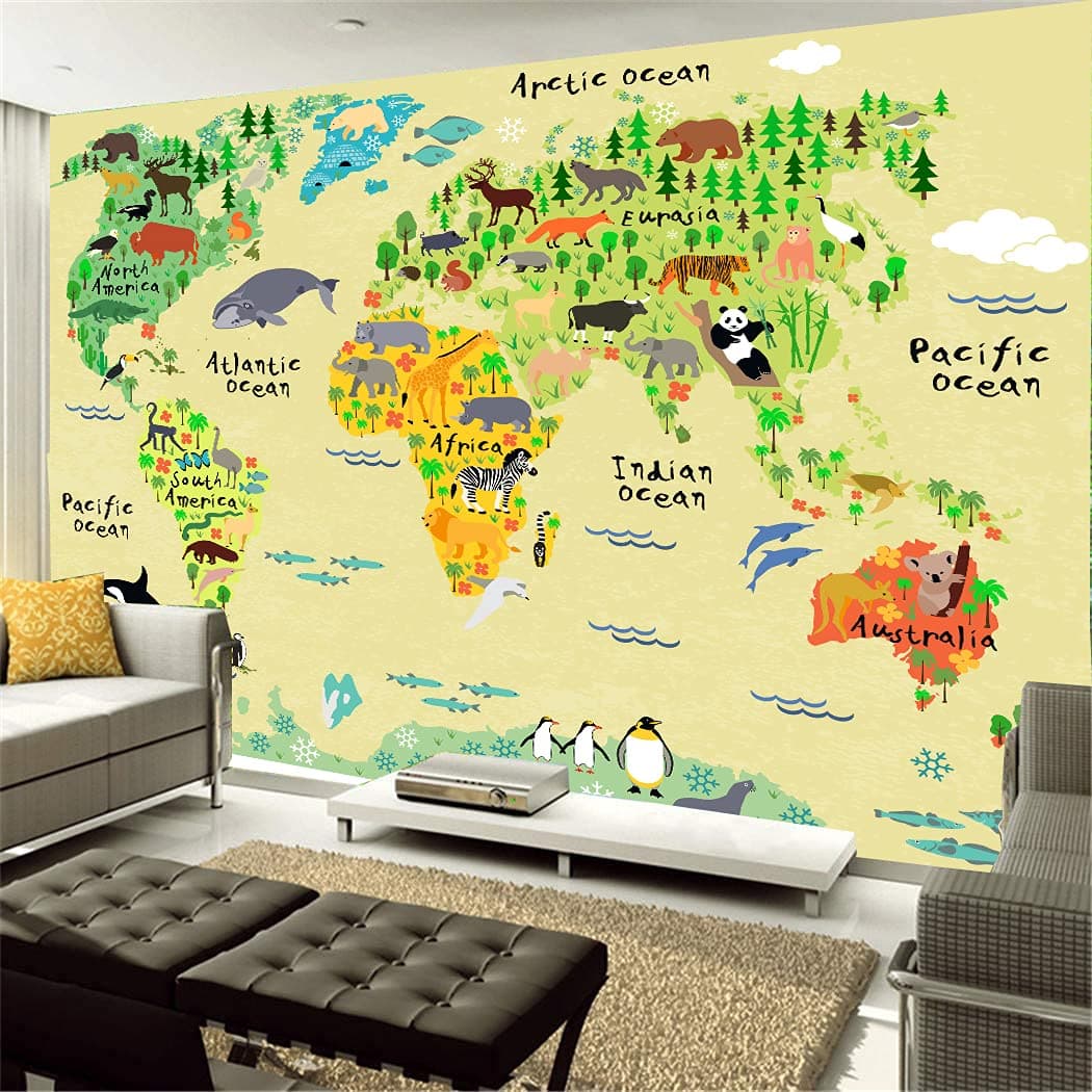 ALL YOUR DESIGN Cartoon Theme PVC Vinyl Self Adhesive Kids Wallpaper(3x5 Feet, Design no. kids-wallpaper-pt11.)