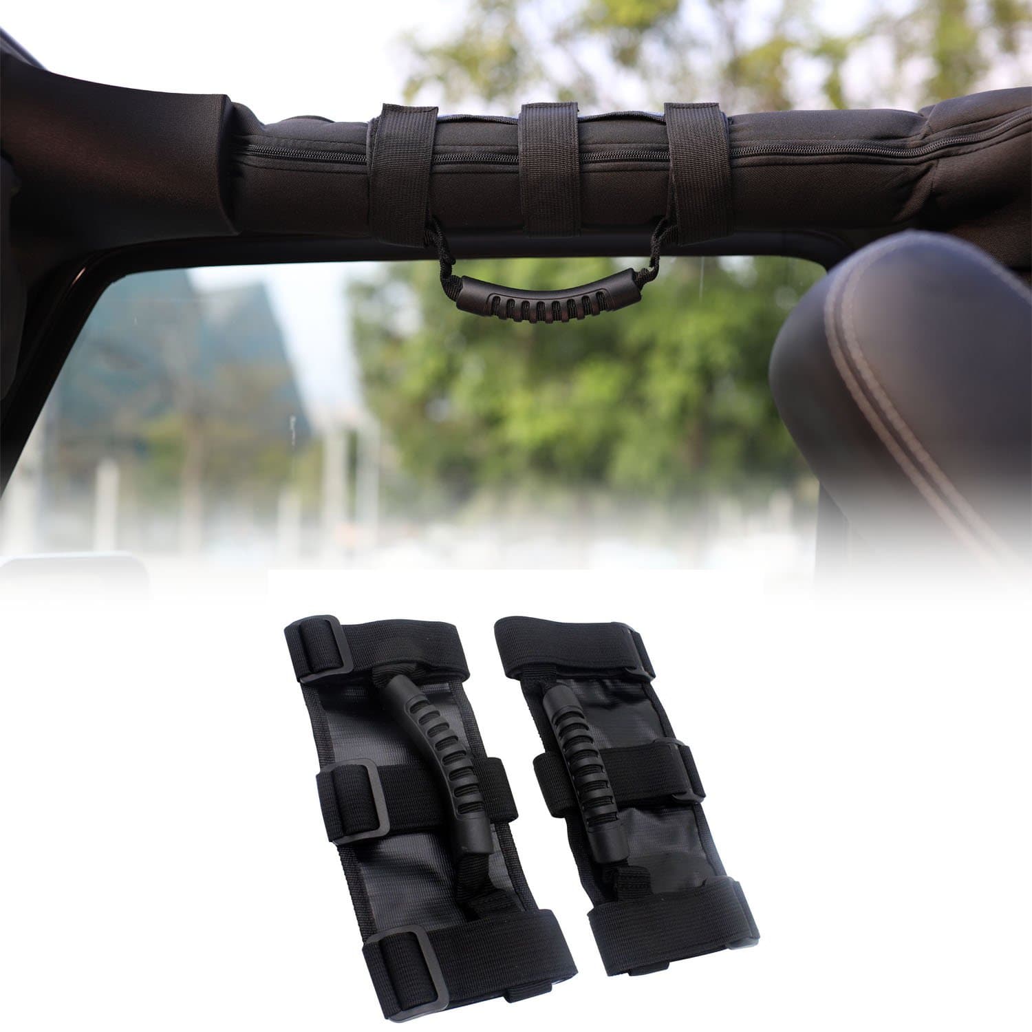 Grab Handles,Heavy Duty Unlimited Roll Bar Grab Handles for Off-Road Enthusiasms (2pcs in 1pack)