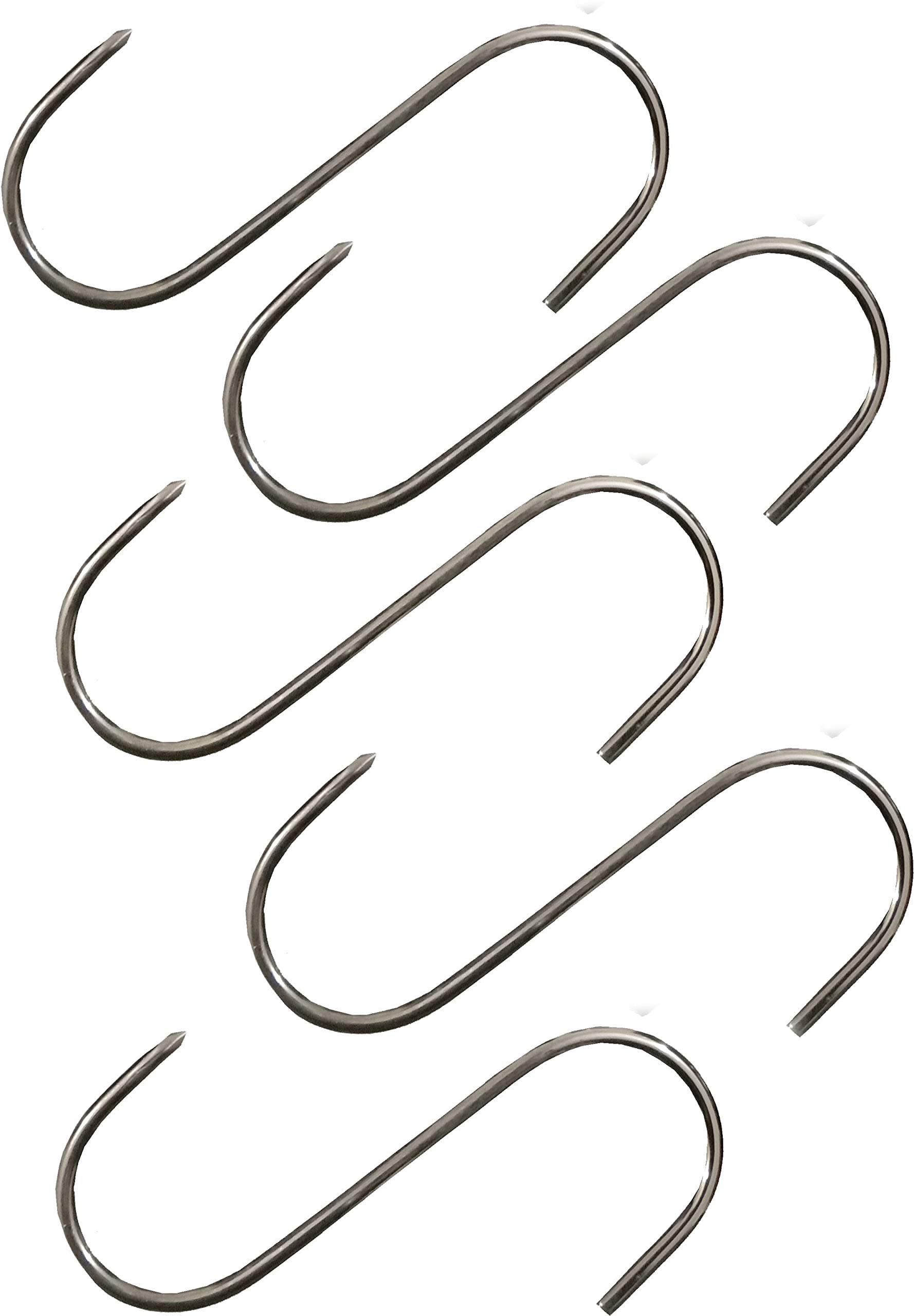 ULTIMA Stainless Steel S Shape Hook Hanger for Clothes Shower Curtain Hanger- Set of 5 Pcs