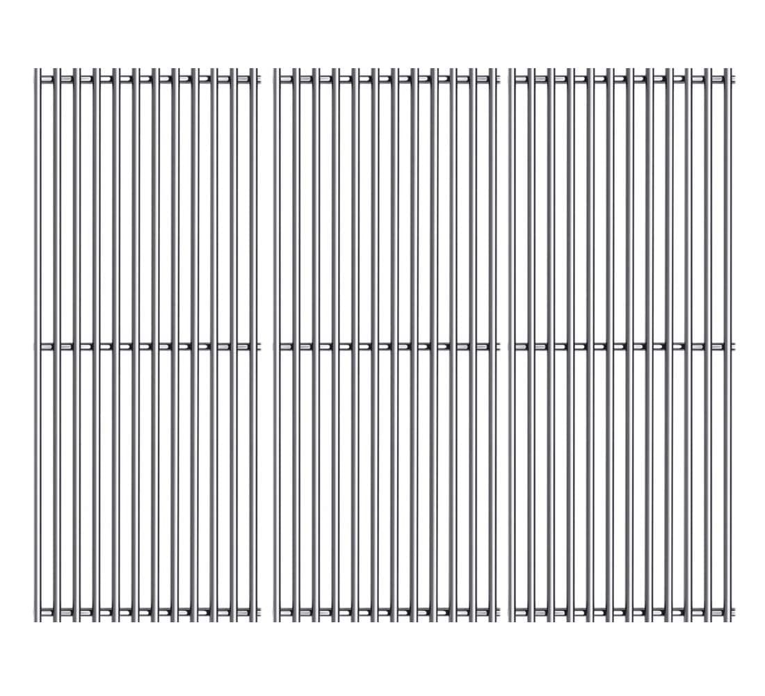 S6876C (3-Pack) 16 7/8" Stainless Steel Cooking Grid Grates for Charbroil 463420509,463460708,463460710,463461613, 463461614, 466420909,463420508,466420911,463440109B Master Chef 85-3065-6