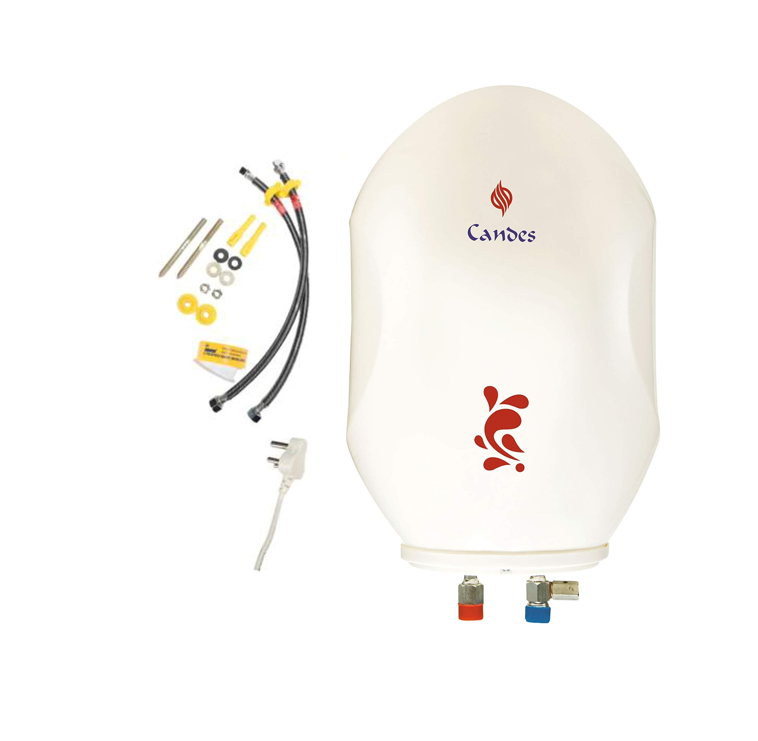 Candes 10 LTR Electric Water Geyser Automatic Power Cut-Off Feature (Ivory ABS)