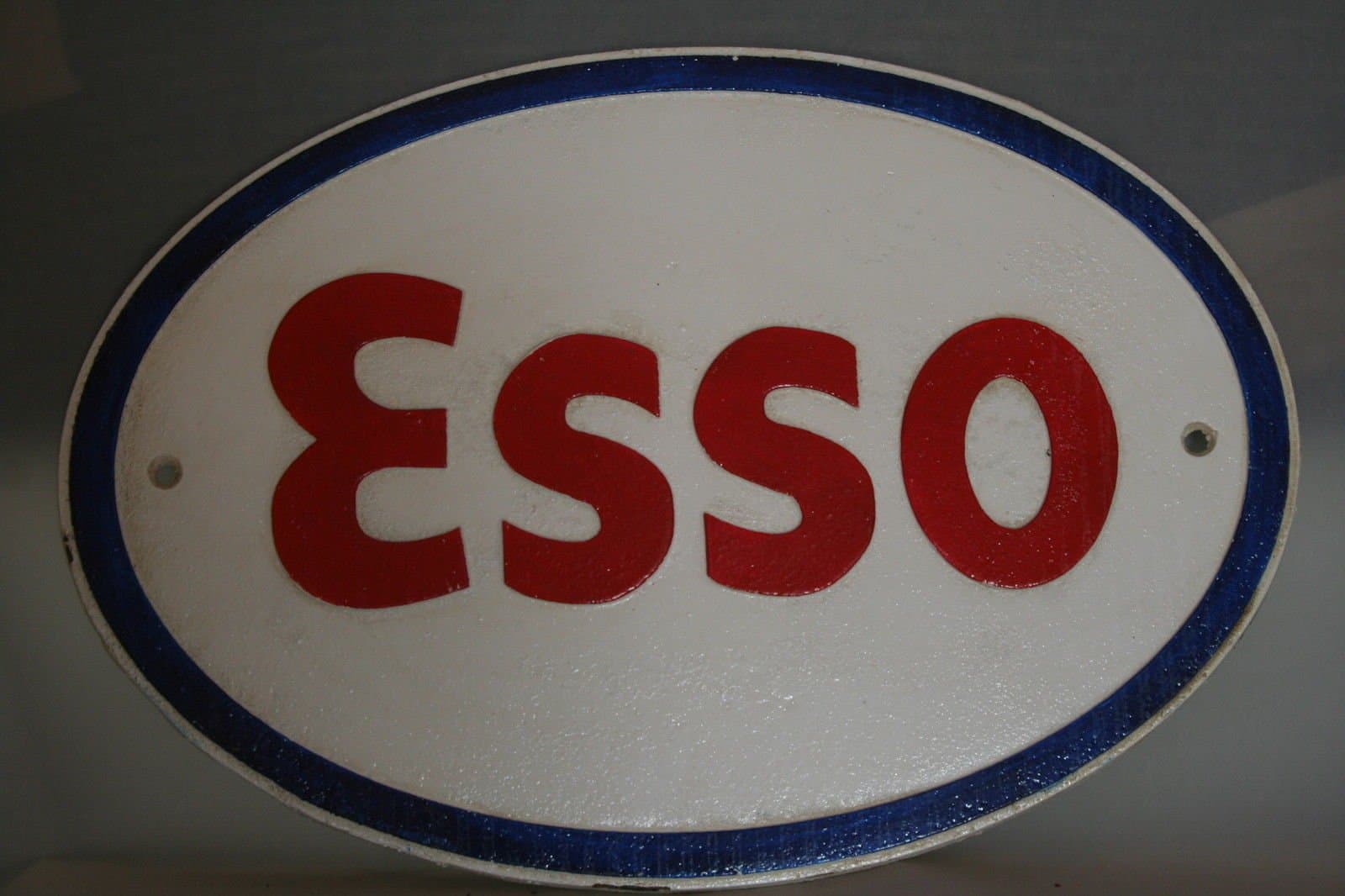 Cast Iron ESSO Sign Vintage Style Domed Advertising Sign Ideal For Garage Workshop Home