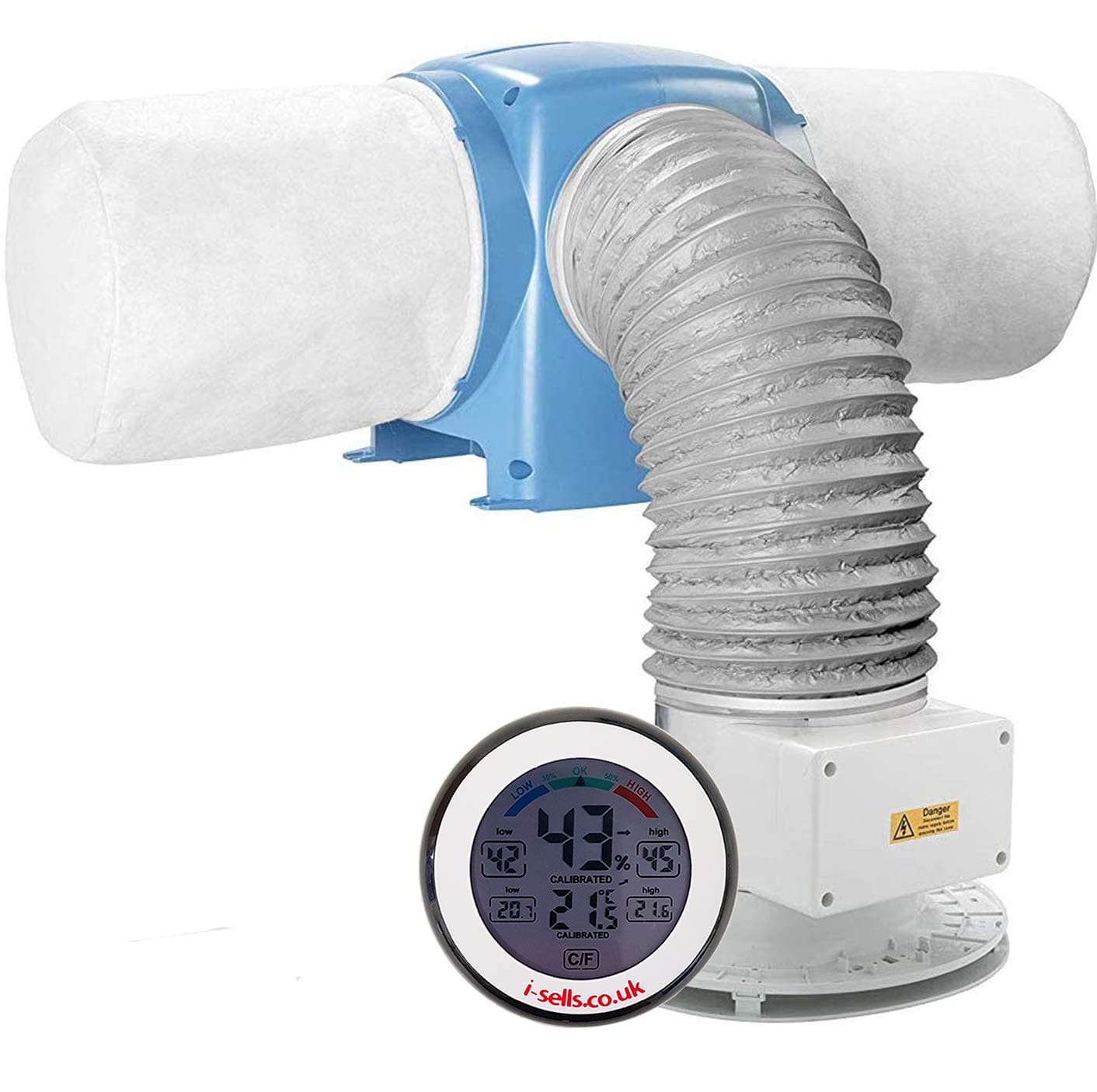– Nuaire Drimaster Dri-Eco-Heat HCS - Condensation Ventilation Loft Unit - With Hygrometer Bundle (Without Rf Control Functionality)
