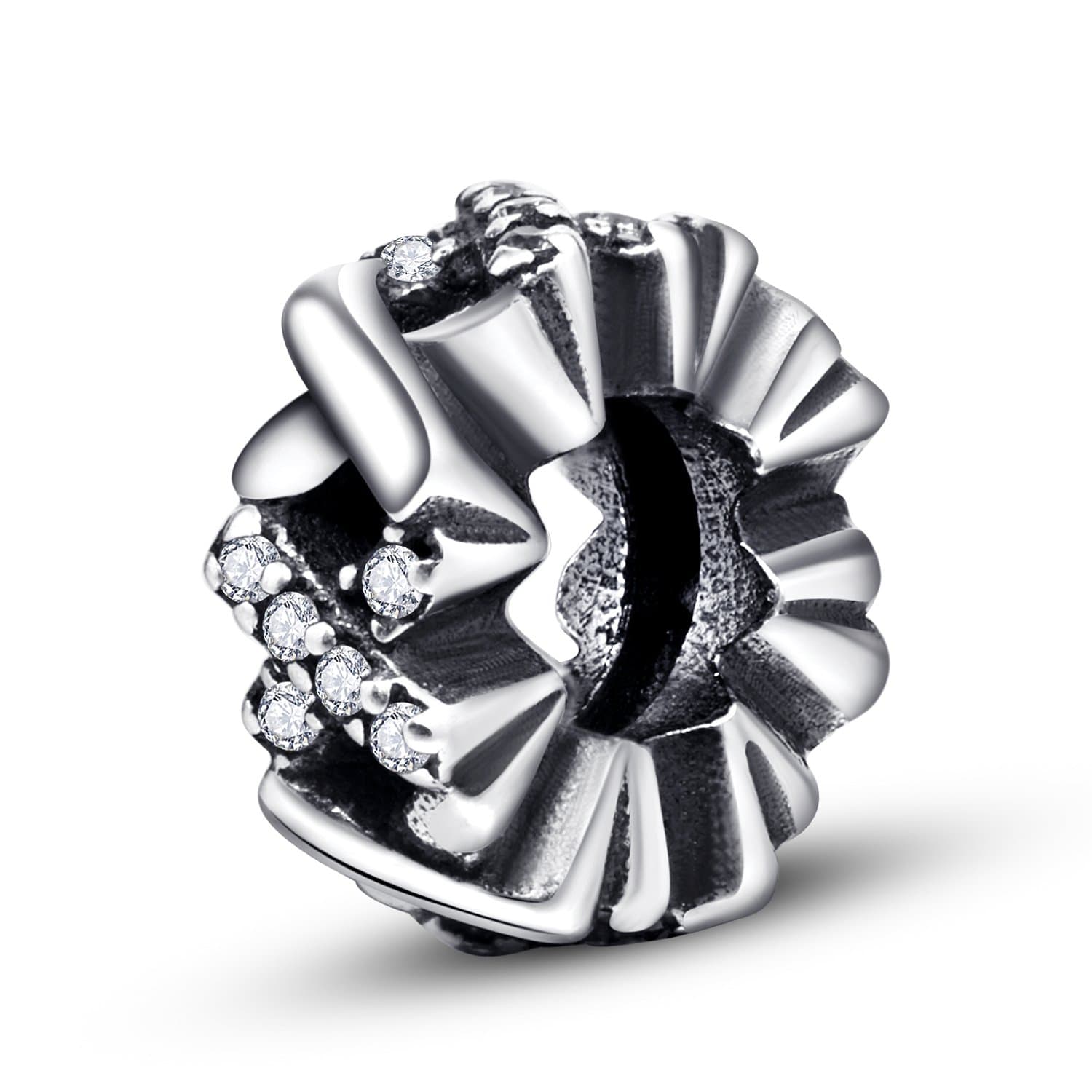 Christmas Gifts XOXO Hugs and Kisses Charms 925 Sterling Silver Spacers Stoppers For Bracelets Jewellery