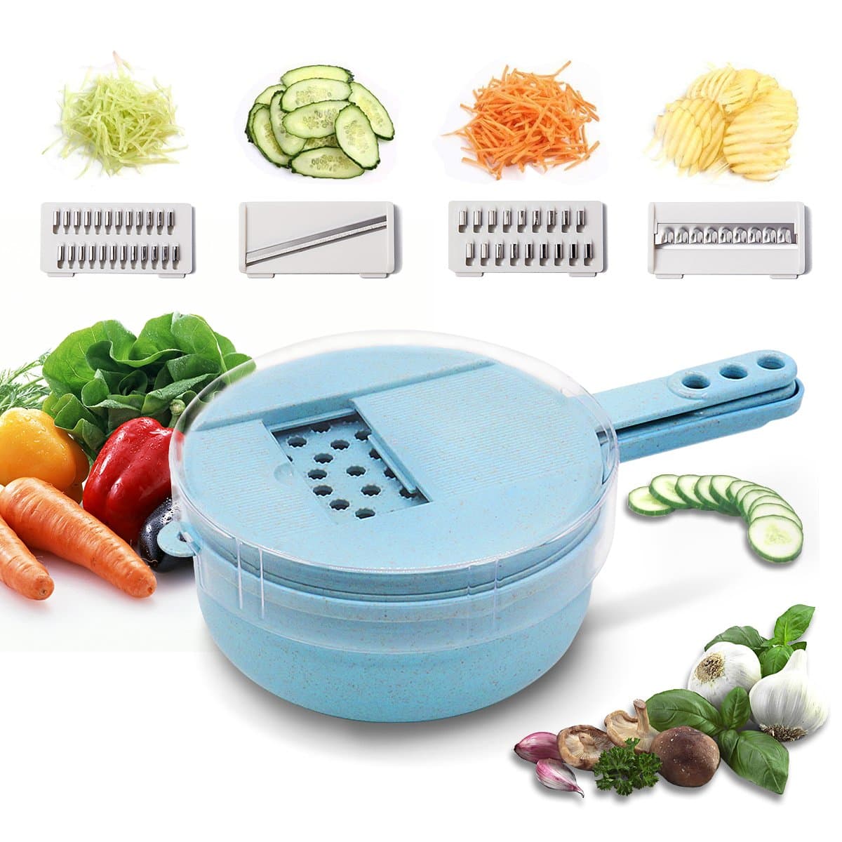 VICKMALL Vegetable Cutter Slicer Shredder, stainless_steel, Food Chopper, Kitchen Gadgets