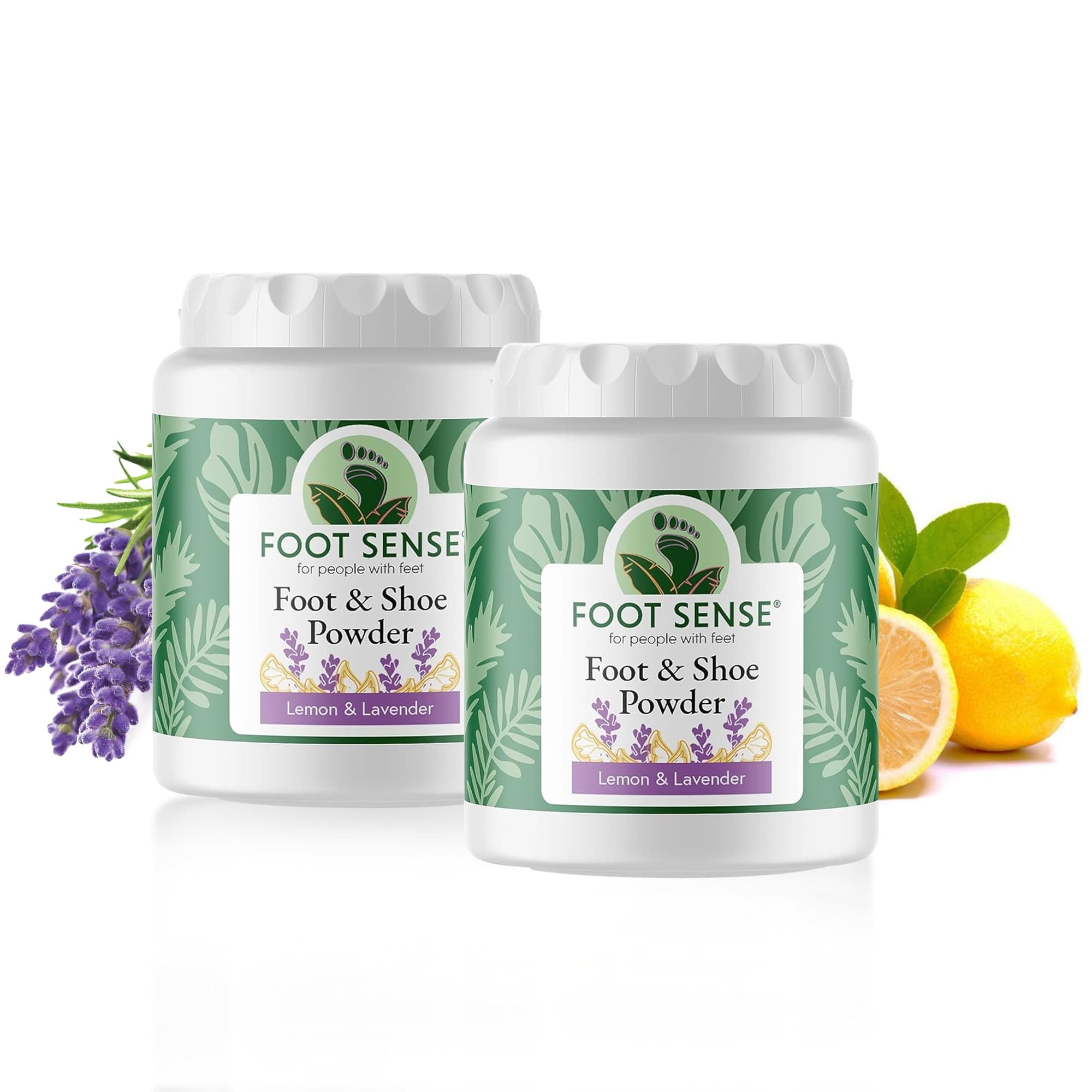 All Natural Foot & Shoe Powder, Foot Deodorant, Talc-Free, Odor Eliminator, Disinfects & Deodorizes, Long-Lasting up to 6 Months Safe for Men, Women, Kids, Athletes, 50g (2 Pack)