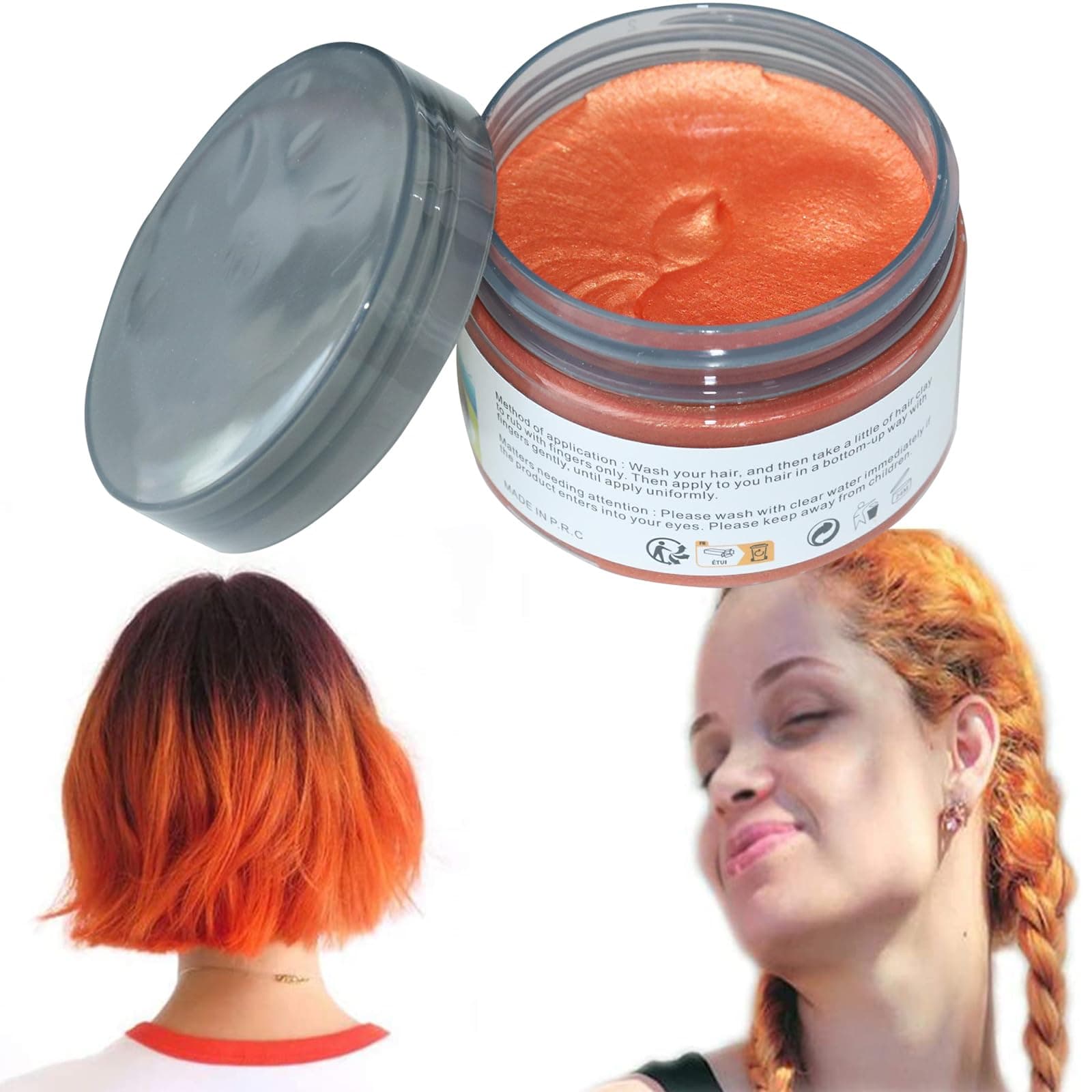 Hair Colour Wax One-time Temporary Modeling Natural Colour Hair Dye Wax,Natural Matte Hairstyle for party,Cosplay,Masquerade,Nightclub,Halloween