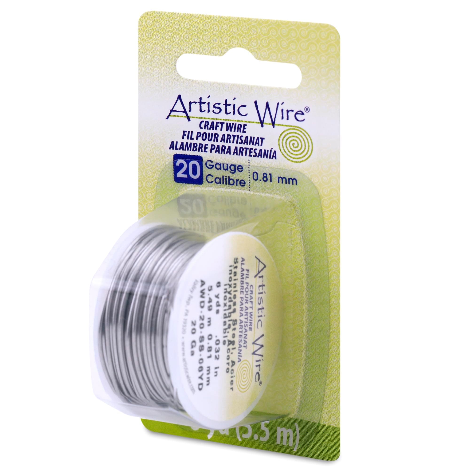 Beadalon 20 Gauge Artistic Wire, Stainless Steel, 6-Yard by Artistic Wire