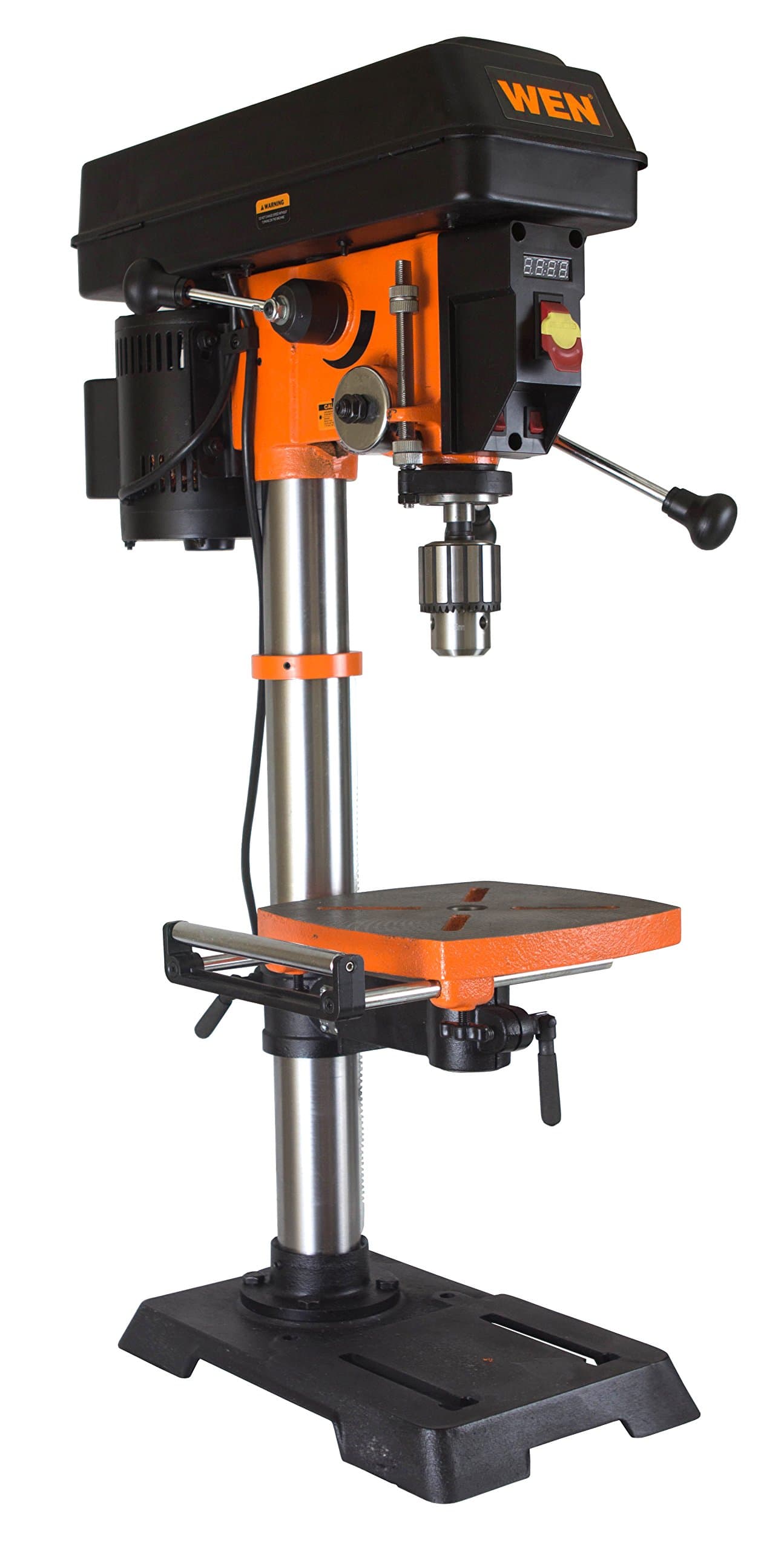WEN 12-Inch Benchtop Drill Press, 6.2-Amp Variable Speed Motor with Cast Iron Construction, Laser and LED Work Light (DP1263V)