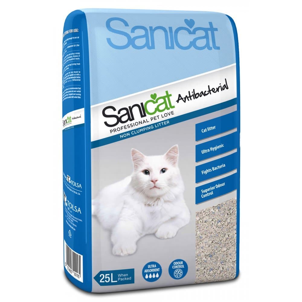 (2 Pack) Tolsa - Sanicat Antibacterial Cat Litter 25L