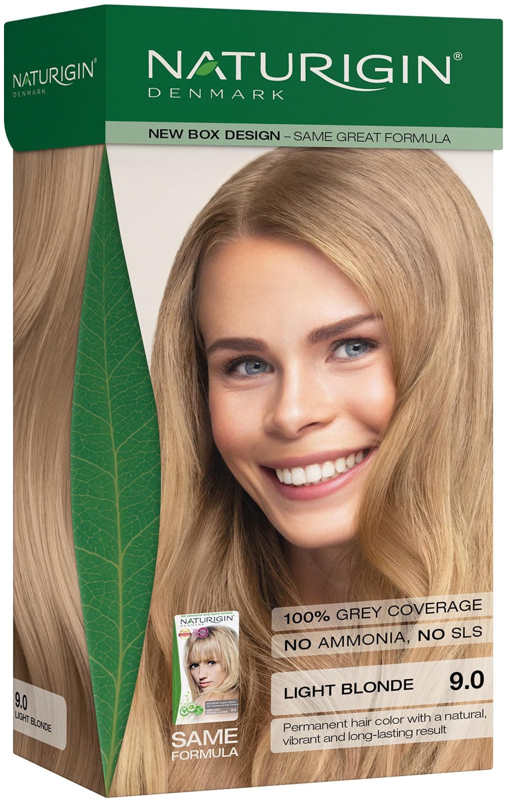 Light Blonde Hair Dye 9.0 | Permanent Hair Colour with Natural Ingredients | Ammonia Free | 100% Grey Coverage | Vegan | Luminous Blonde Colour | Natural Radiant Glow