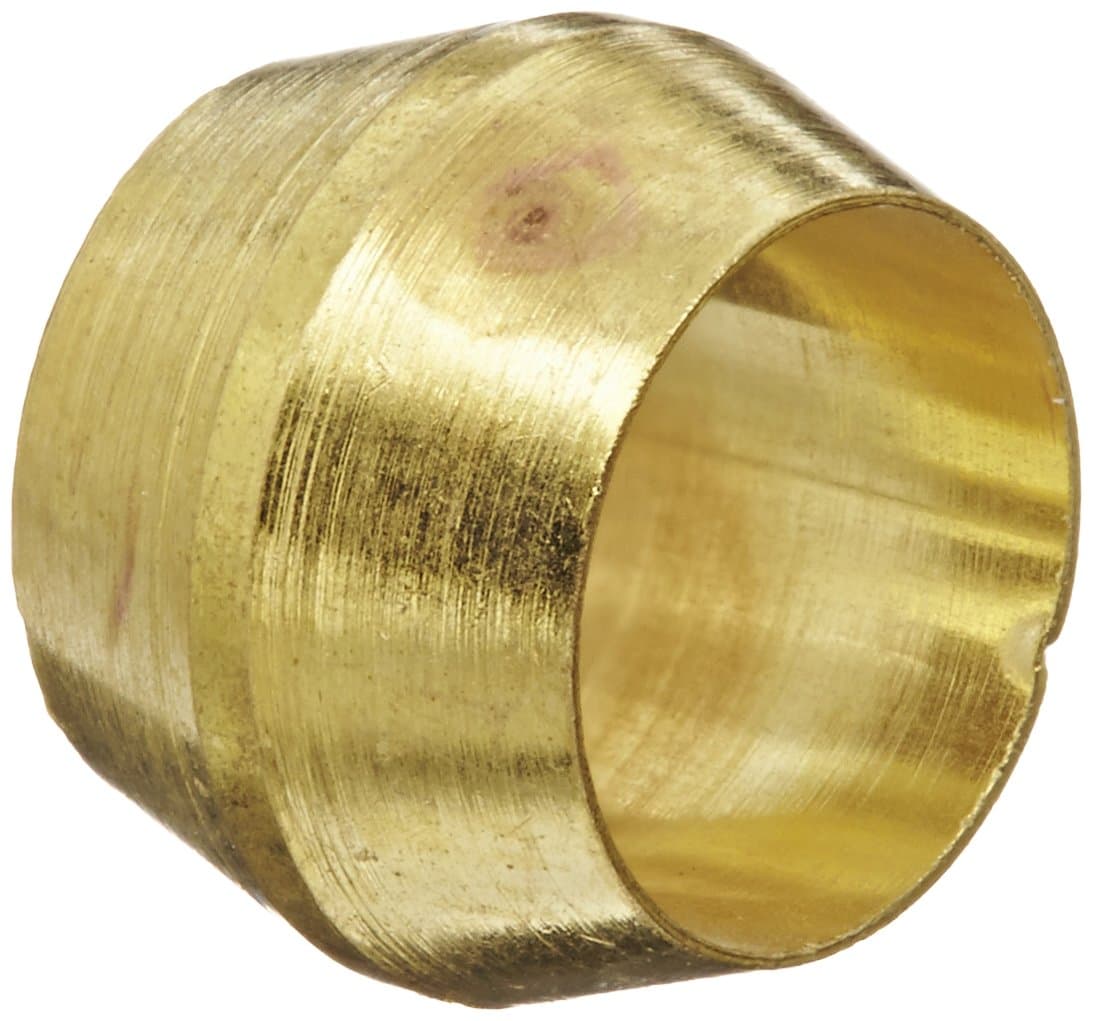 Eaton Weatherhead 60X4 Compression Sleeve, CA360 Brass, 1/4" Tube OD, 0.3400" Sleeve OD (Pack of 10)