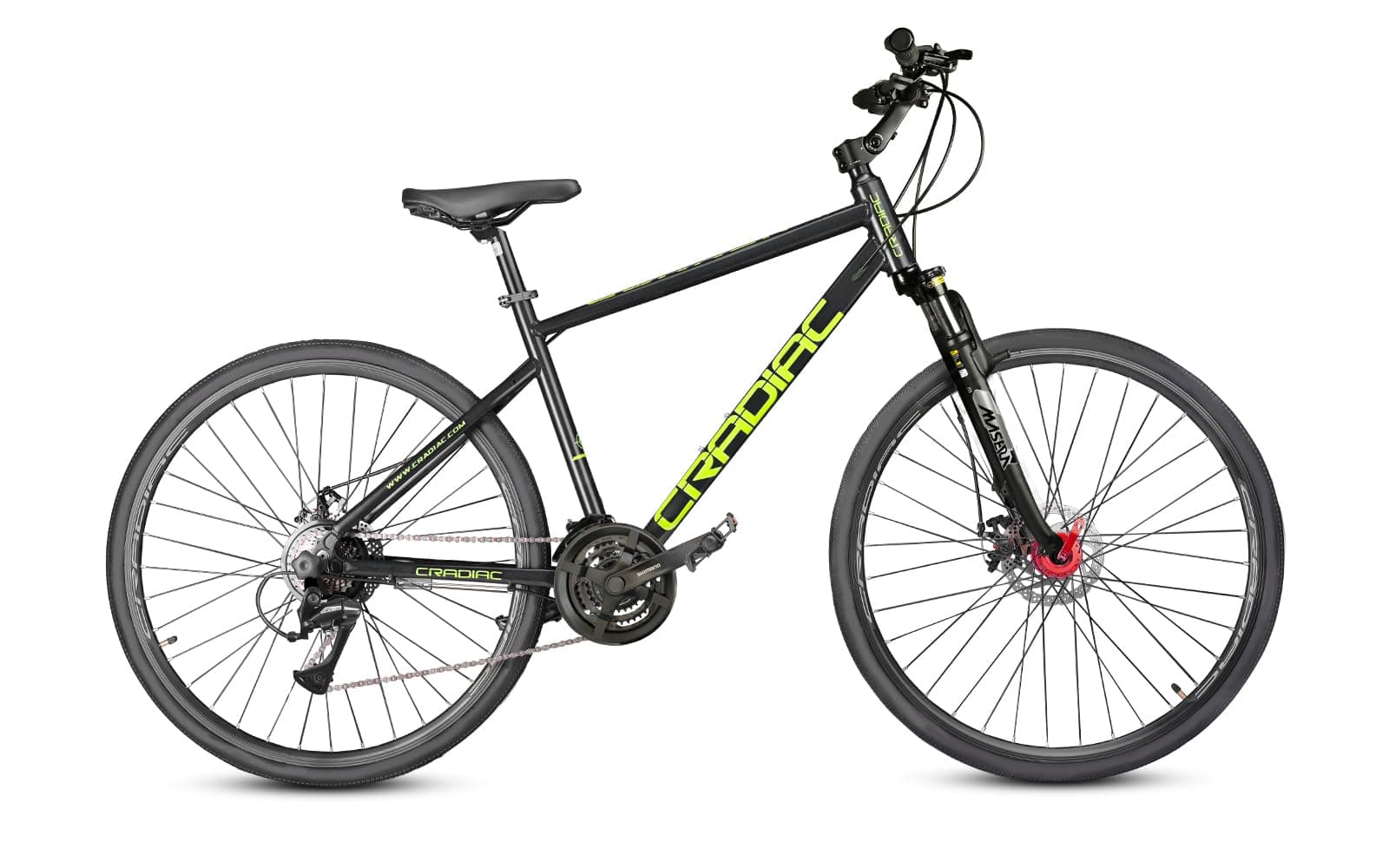 CRADIAC - Gunner PRO MAX | 700 * 35 C - Alloy Hybrid Bike | Shimano ACERA | Unisex | Front - Zoom Lockout Suspension |