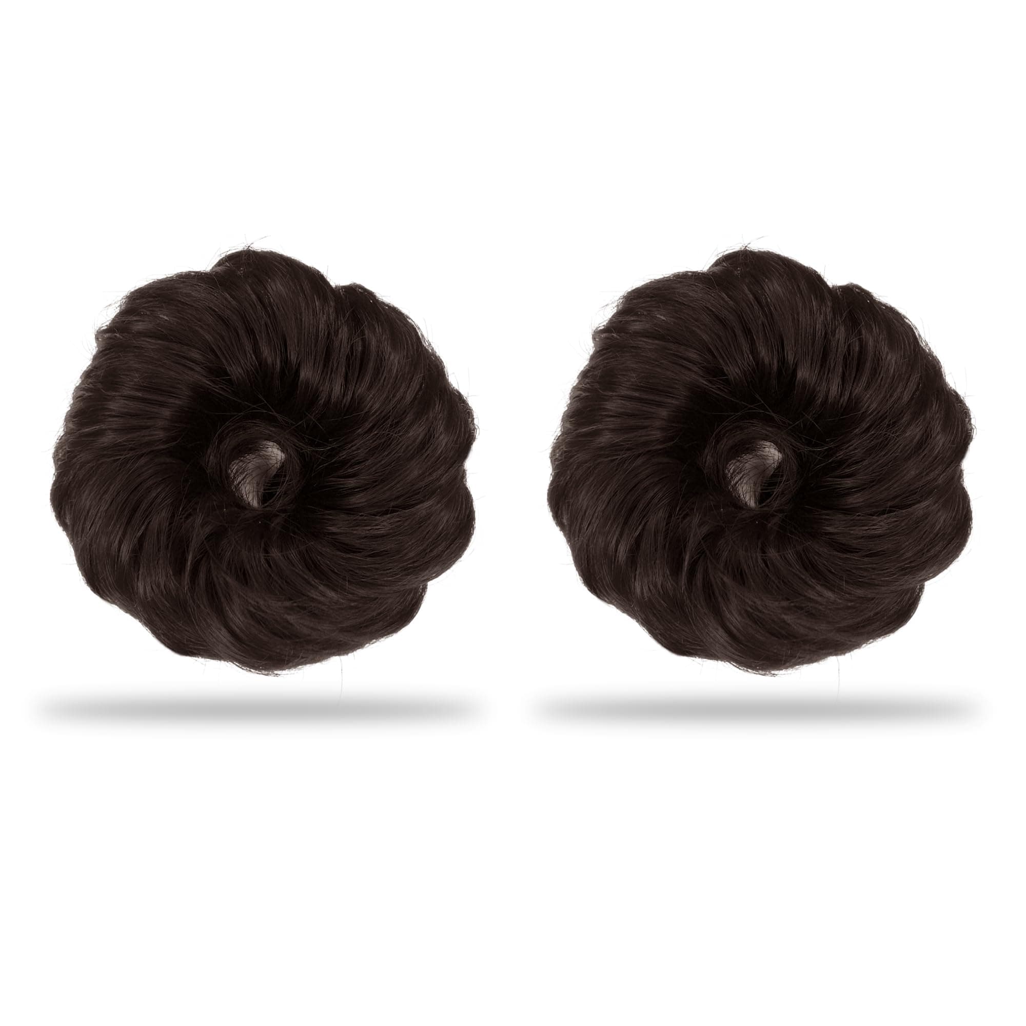 Sanas Messy Hair Buns For Woman (2Pcs) Hair Topper For Women Thin Hair Quick Styling Tool Scrunchies For Women Stylish Accessories Messy Bun Rubber Extension Scrunchie For Girls Aesthetic (2Pcs) Brown
