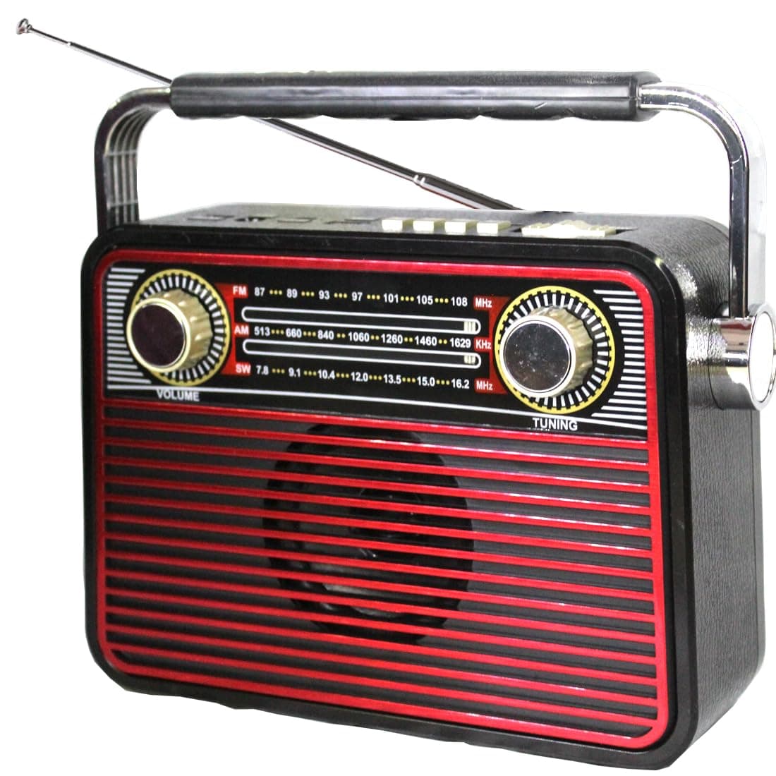 BEERTECH M-180BT World Receiver 3 Bands AM/FM/SW Retro Style Bluetooth Radio USB-SD Card Player