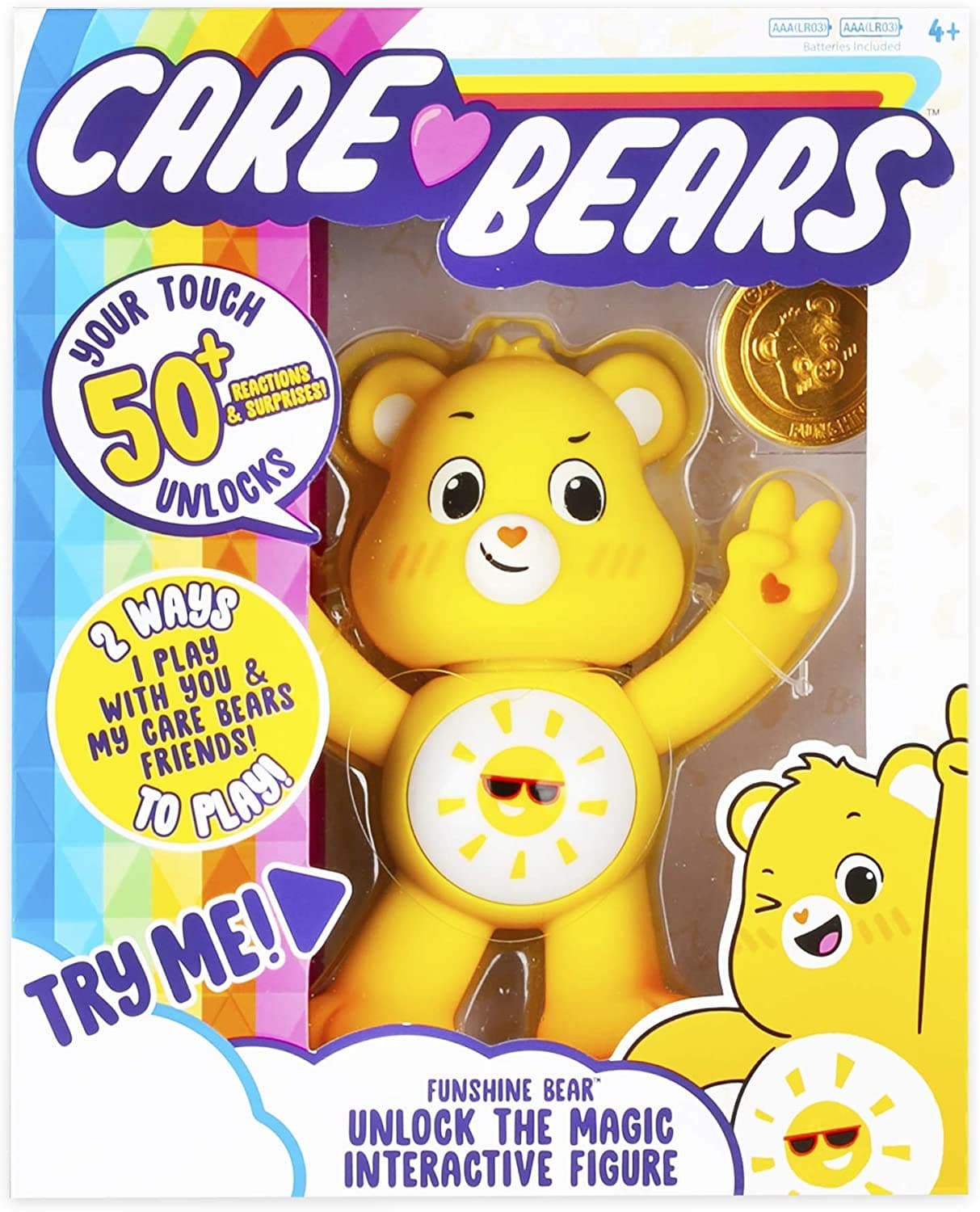 Basic Fun! 22054 Unlock The Magic-Interactive Figures-Fun Shine Bear-Ages 4+, 3