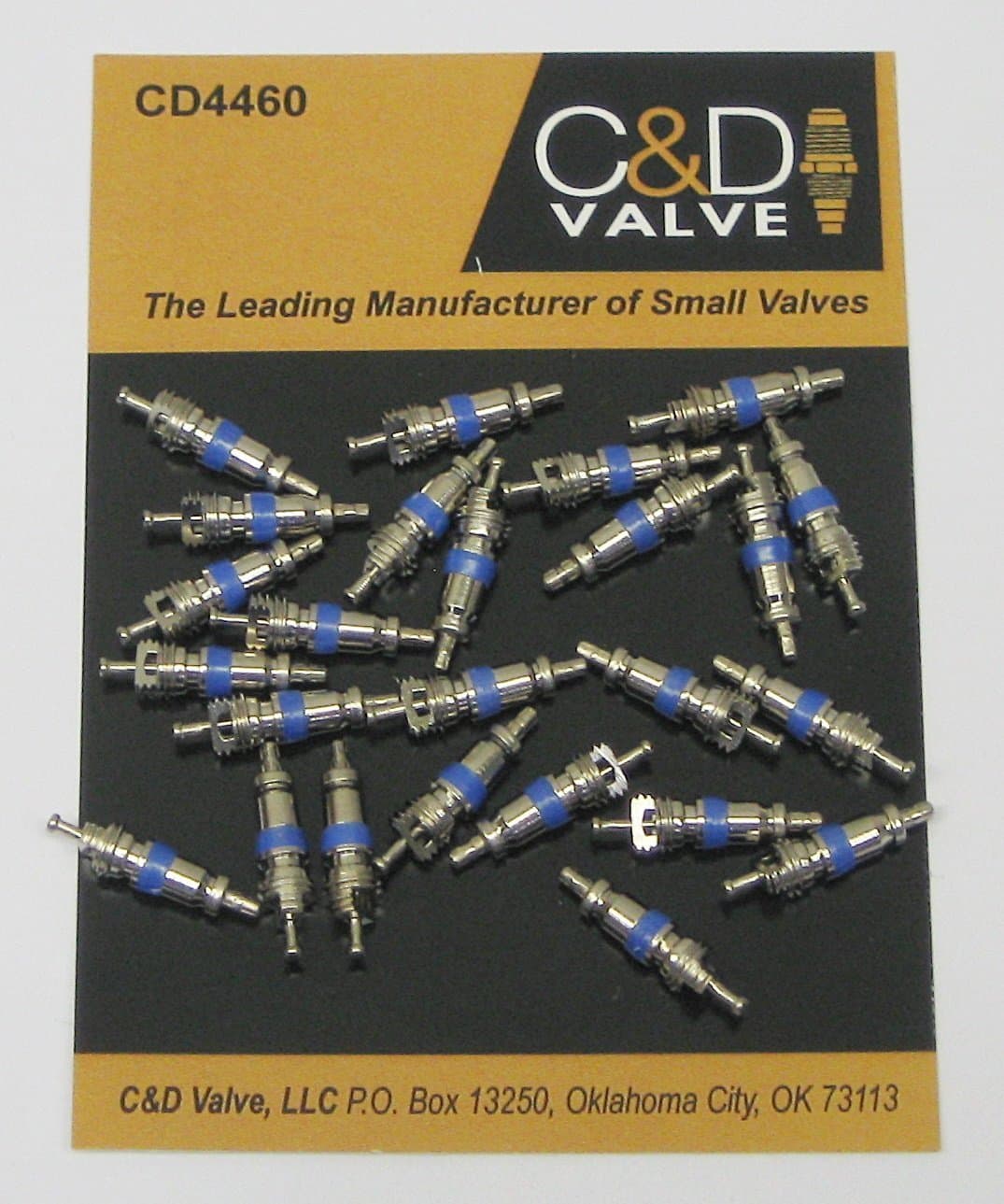 C&D CD4460/25 Valve core with Teflon Seal (Blue), Tapered Barrel