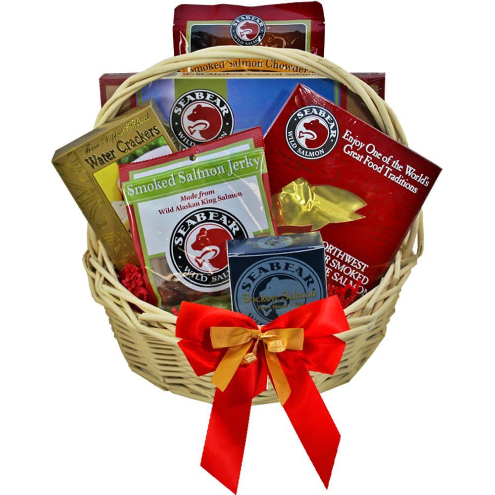 Smoked Salmon Seafood Lovers Red Gourmet Food Gift Basket