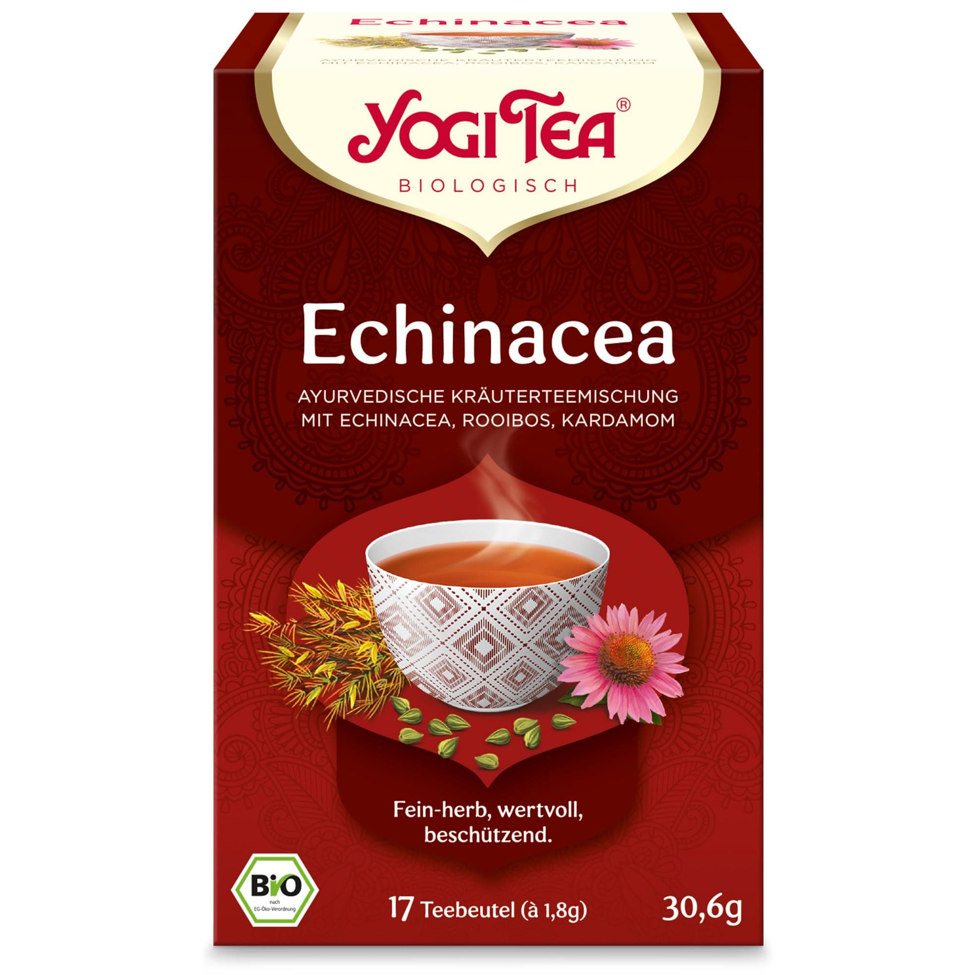 YOGI TEAS - AYURVEDIC Organic Ancient Herbal Formula Echinacea - R 17bags (PACK OF 1)