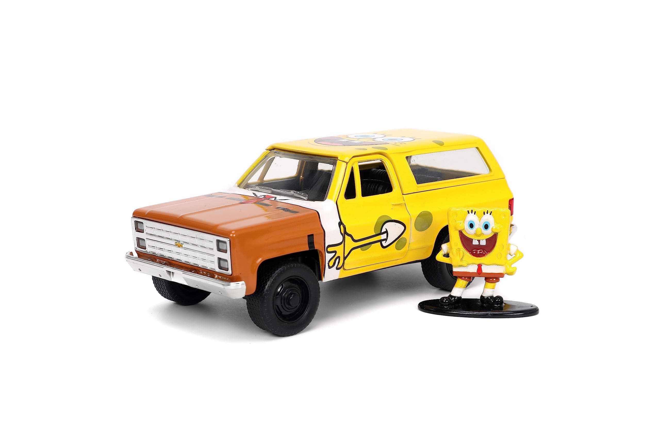 Jada Toys Spongebob Squarepants 1:32 1980 Chevy Blazer K5 Die-cast Car and 1....